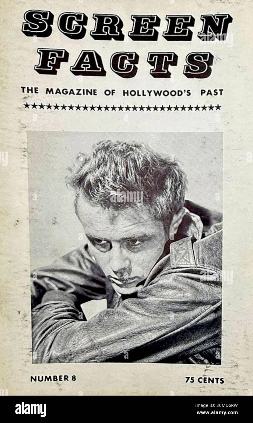 Copertina della rivista Screen Facts del 1964 con l'attore americano James Dean Foto Stock