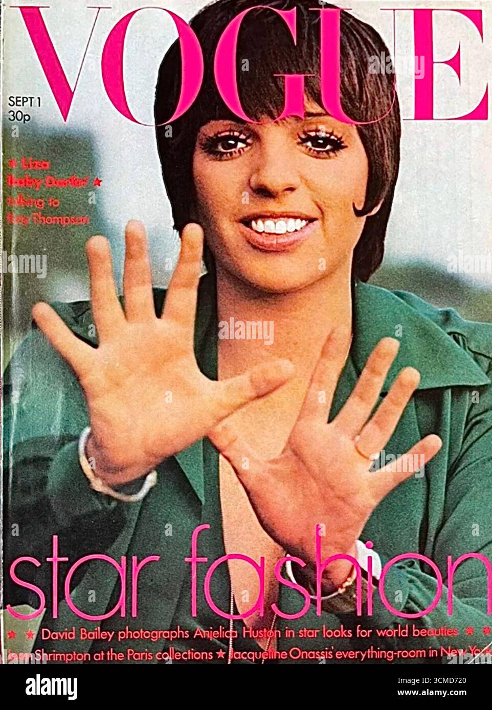 Copertina UK Vogue Magazine 1973 con Liza Minnelli Foto Stock