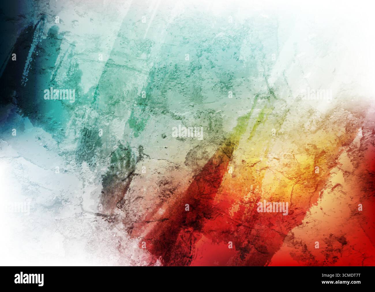 Sfondo astratto con struttura in cemento grunge blu e arancione. Design di blot vettoriali Illustrazione Vettoriale