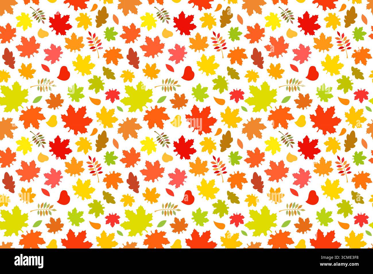 Motivo senza cuciture autunnale. Design della carta da imballaggio. Concetto multicolore. Design della confezione regalo per l'evento autunnale Illustrazione Vettoriale