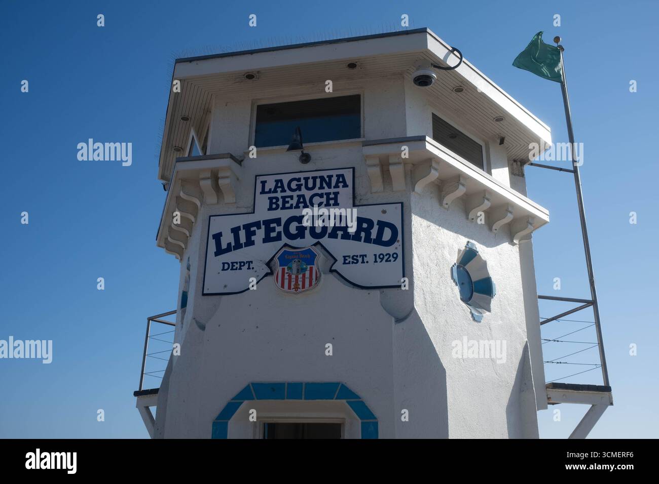 Laguna Beach Lifeguard Tower, Orange County, California Foto Stock