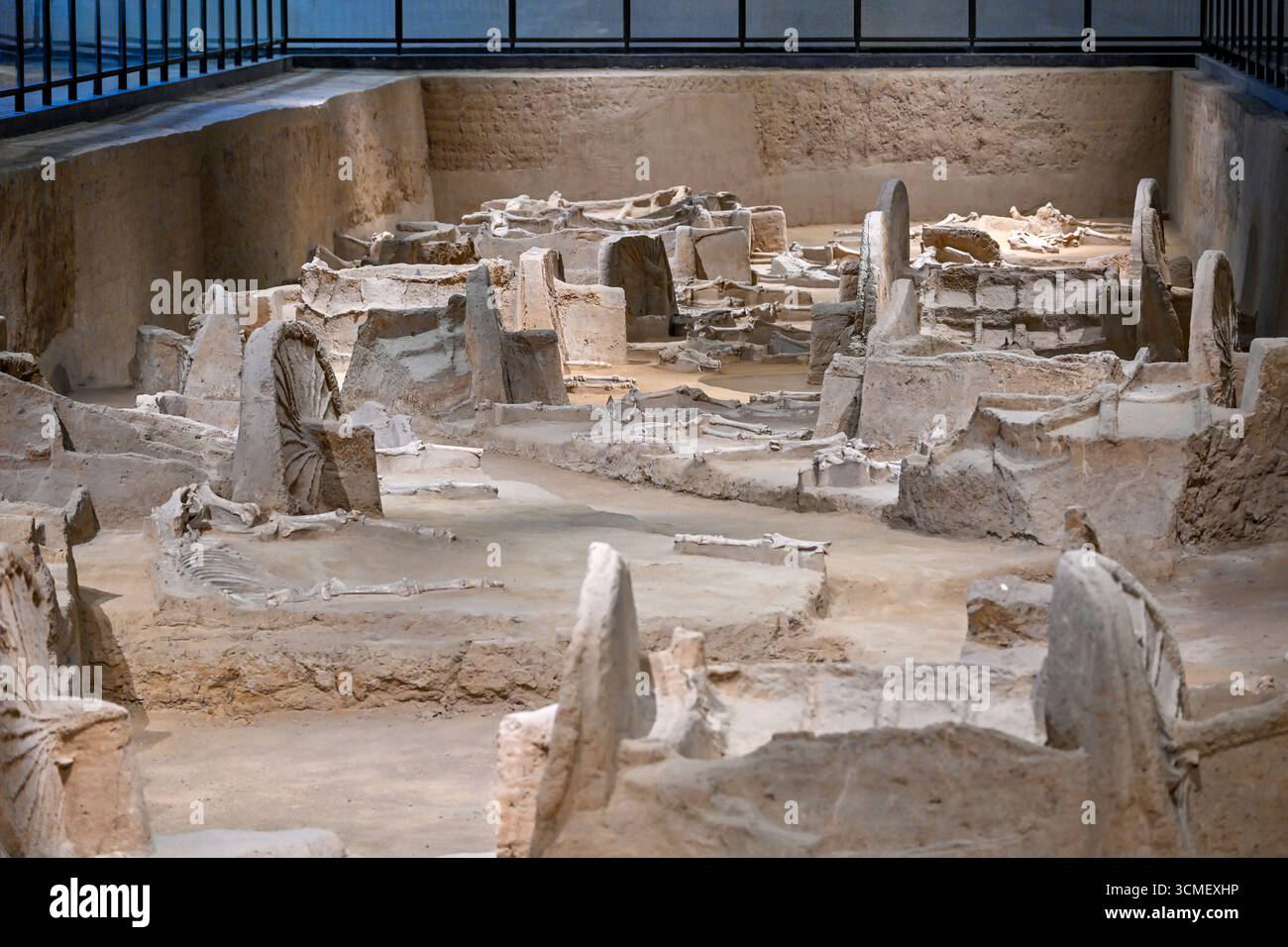 Piazza Zhouwangcheng, Tianzi, guida per il Museo dei sei, la città di Luoyang, la Provincia di Henan Foto Stock