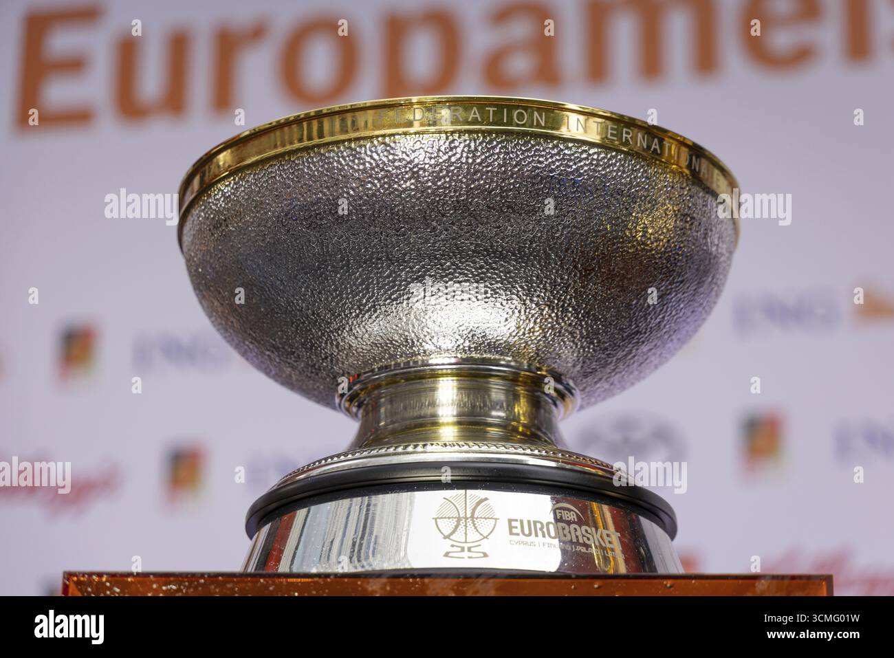 Dopo aver vinto il campionato europeo di pallacanestro il 14 settembre 2025 a riga in Lettonia con una vittoria di 88:83 contro la Turchia, i vincitori della Na tedesca Foto Stock