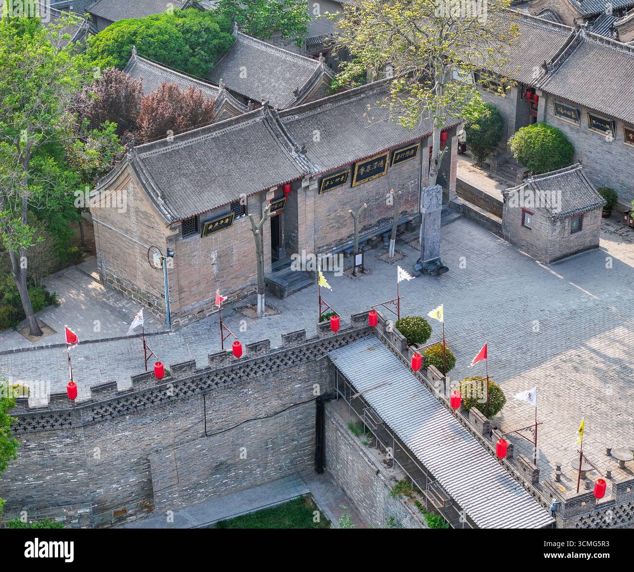 Fotografia aerea di Gongyikang Million Dollar Manor a Zhengzhou, provincia di Henan Foto Stock