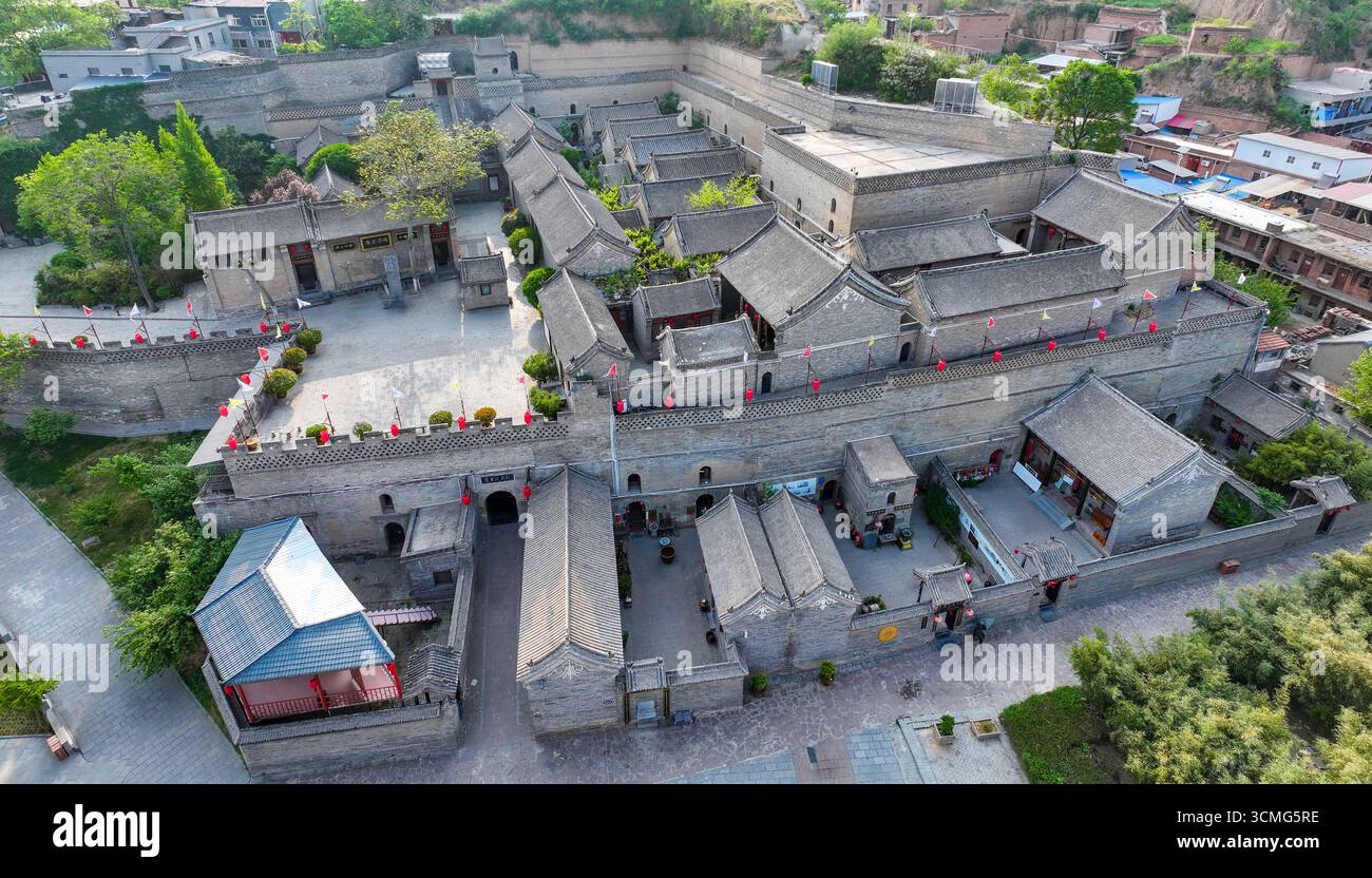 Fotografia aerea di Gongyikang Million Dollar Manor a Zhengzhou, provincia di Henan Foto Stock