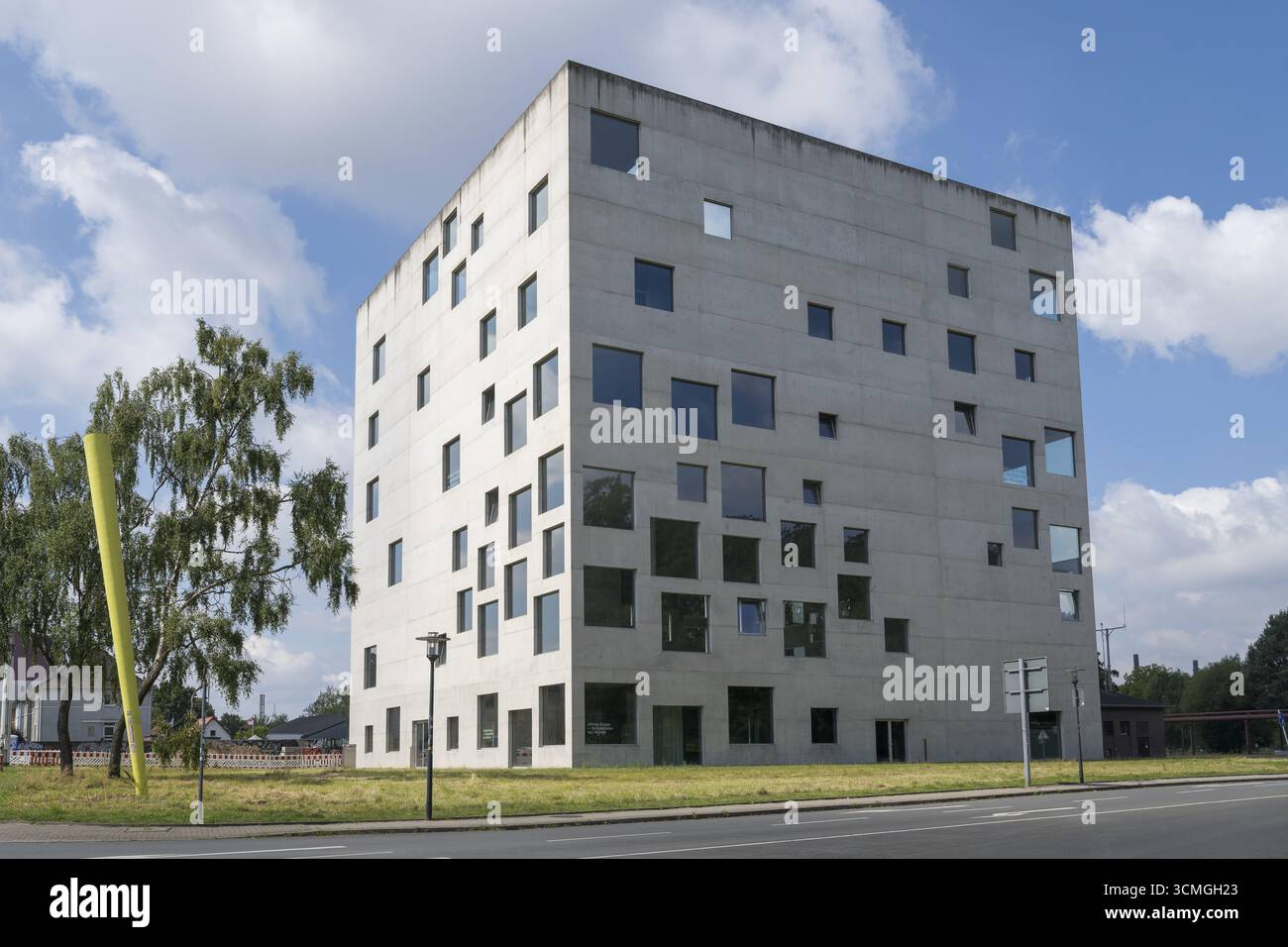 Edificio SANAA, Università delle Arti Folkwang, Quadrat, Zeche Zollverein, Essen, Ruhr area, Renania settentrionale-Vestfalia, Germania Foto Stock
