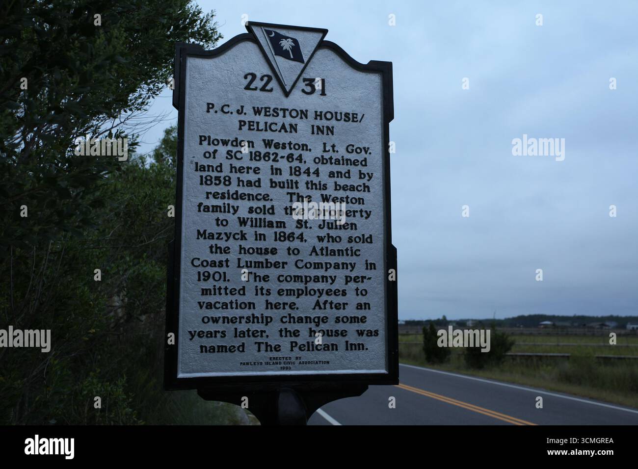 Conosciuto per la sua connessione con il leggendario Gray Man, un fantasma che appare davanti agli uragani per avvertire i residenti dell'imminente tempesta Foto Stock