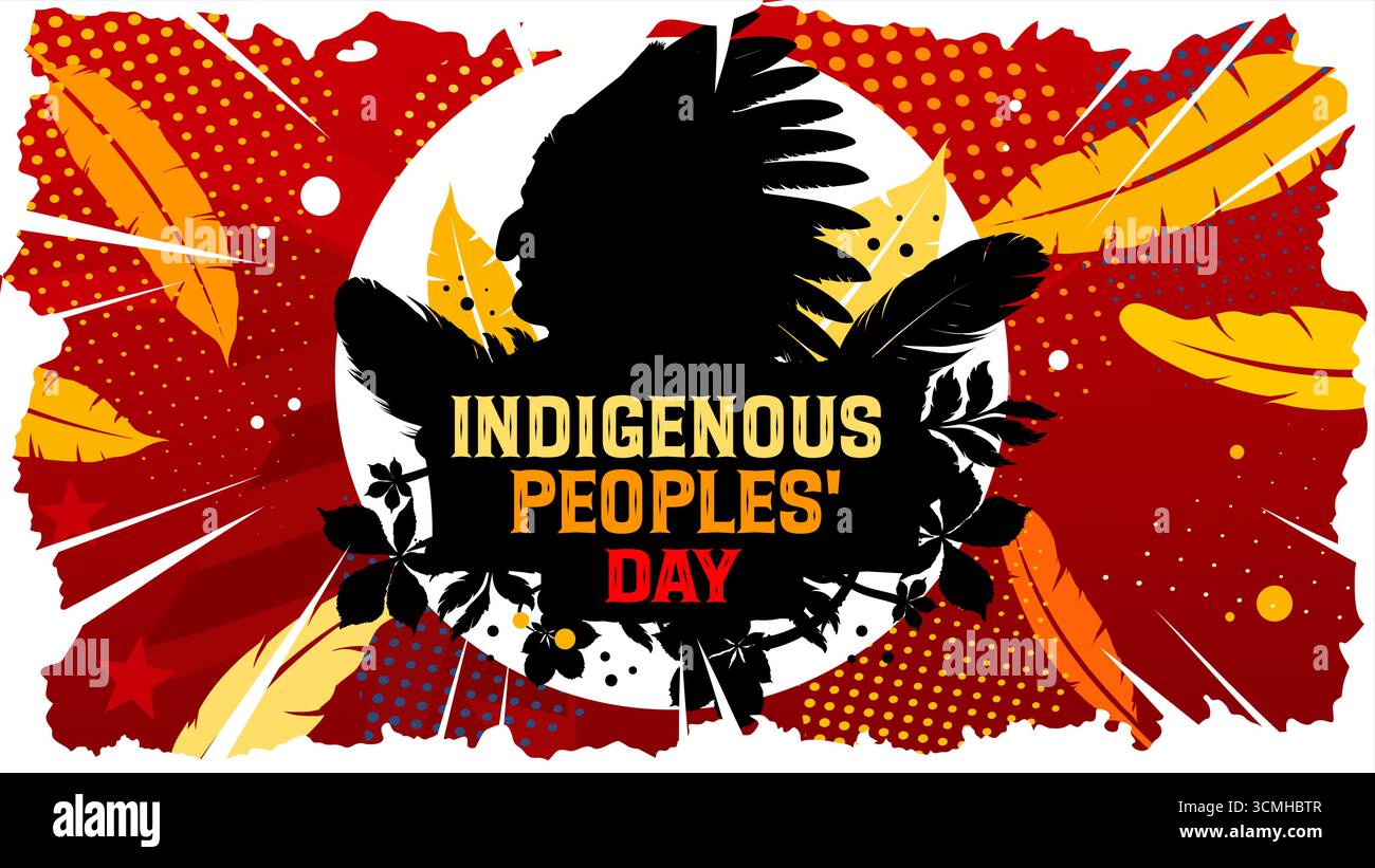 Giornata dei popoli indigeni - illustrazione vettoriale Illustrazione Vettoriale