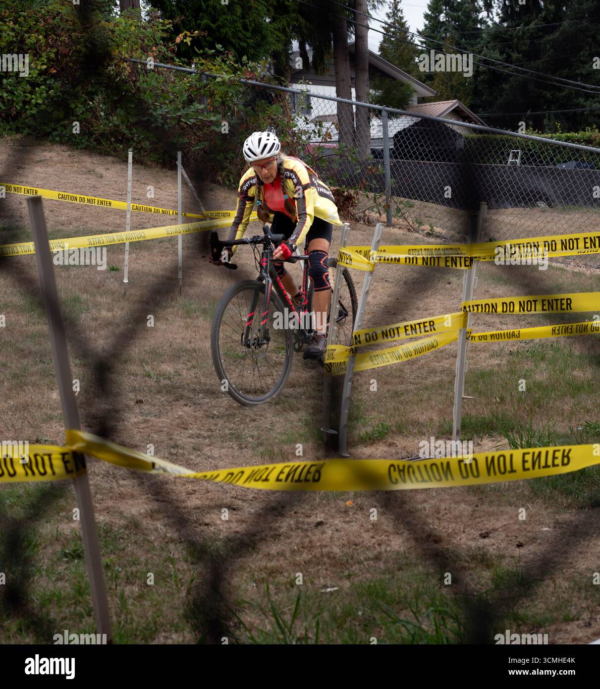 WA26709-00....WASHINGTON - gara di ciclocross femminile alla Choice Academy di Des Moines. Vicky Spring Foto Stock