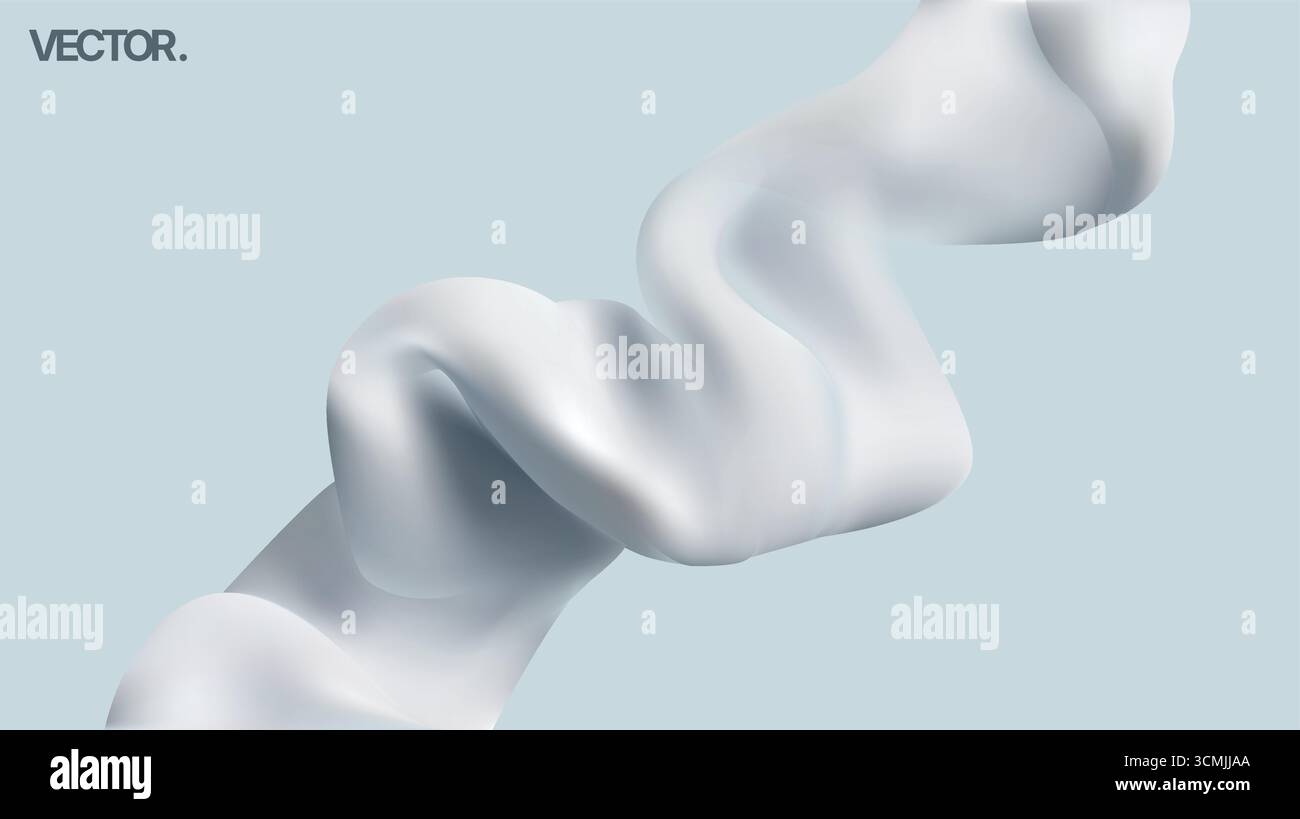 Elegante tessuto ondulato in un colore bianco morbido e lussuoso con finitura lucida Illustrazione Vettoriale