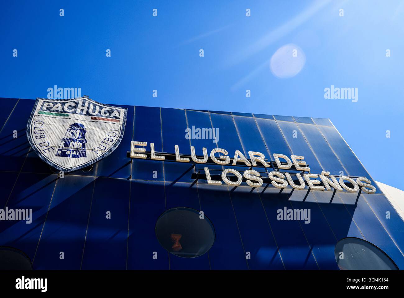 Hidalgo Stadium, sede del Pachuca Football Club (o Tuzos) della Liga MX, a Pachuca de Soto, Hidalgo State, Messico --- (foto di Luis Gutierrez / Norte Photo) Estadio Hidalgo casa de futbol del equipo EL Club de Fútbol Pachuca o Tuzos a los de Pachuca de la Liga MX en Pachuca de Soto estado estado - foto di Luis de Norte - foto di Luis de Norgo - Foto Stock