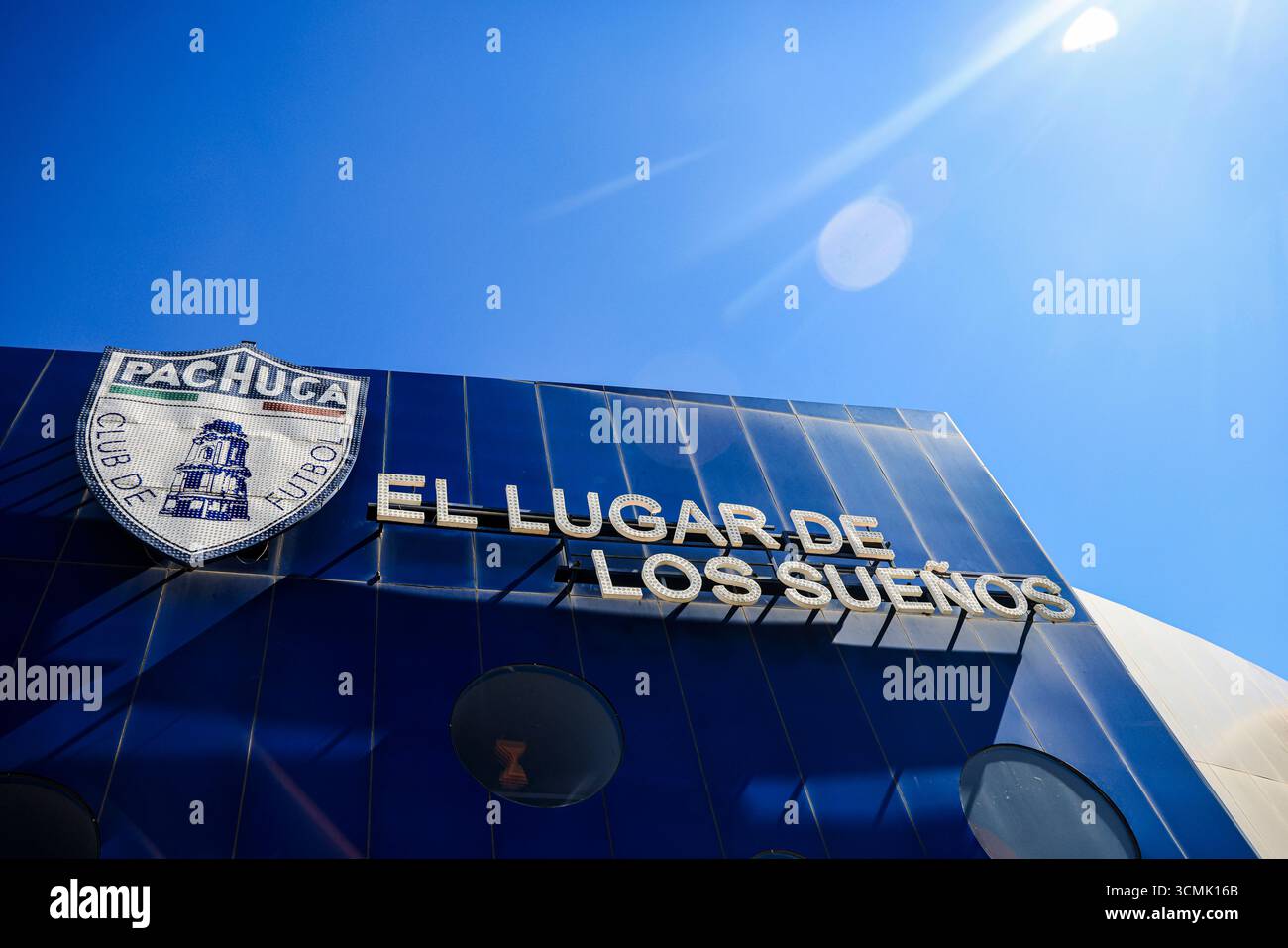 Hidalgo Stadium, sede del Pachuca Football Club (o Tuzos) della Liga MX, a Pachuca de Soto, Hidalgo State, Messico --- (foto di Luis Gutierrez / Norte Photo) Estadio Hidalgo casa de futbol del equipo EL Club de Fútbol Pachuca o Tuzos a los de Pachuca de la Liga MX en Pachuca de Soto estado estado - foto di Luis de Norte - foto di Luis de Norgo - Foto Stock