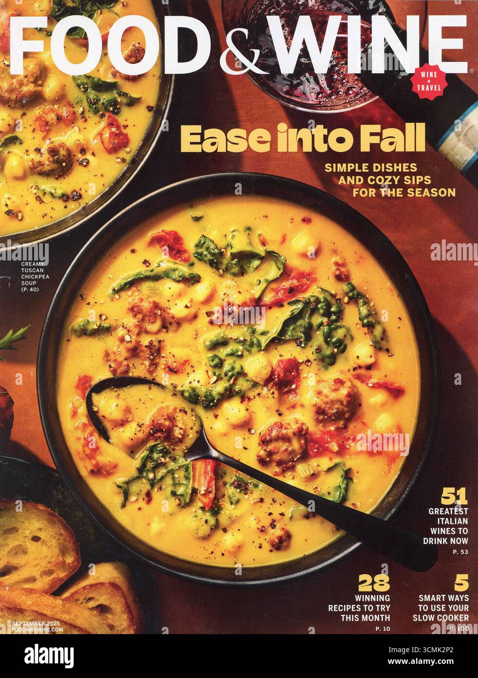 La copertina di settembre 2025 di "Food & Wine" Magazine, Stati Uniti Foto Stock