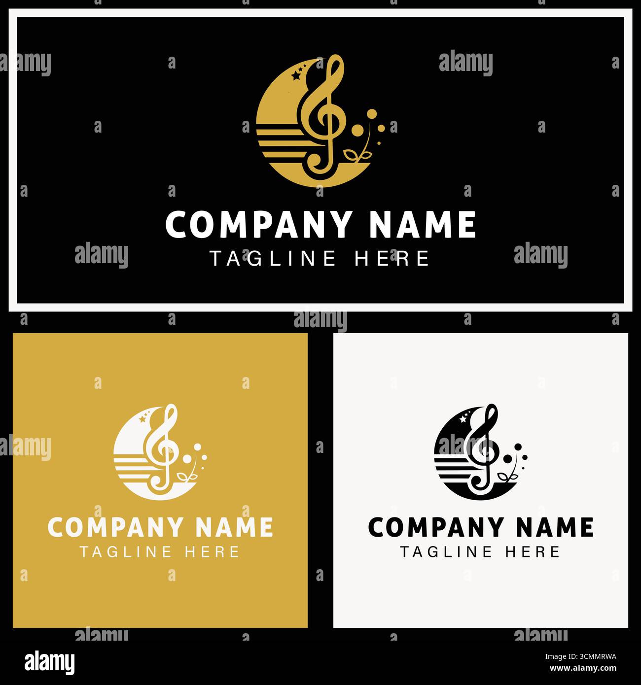 Design del logo Home Fragrance e Music Illustrazione Vettoriale