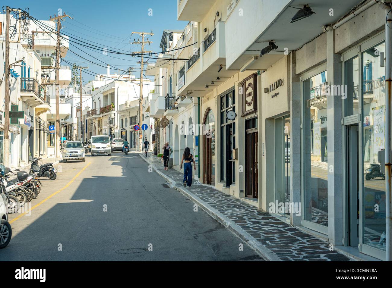 Naxos, Grecia - edifici storici in città Foto Stock