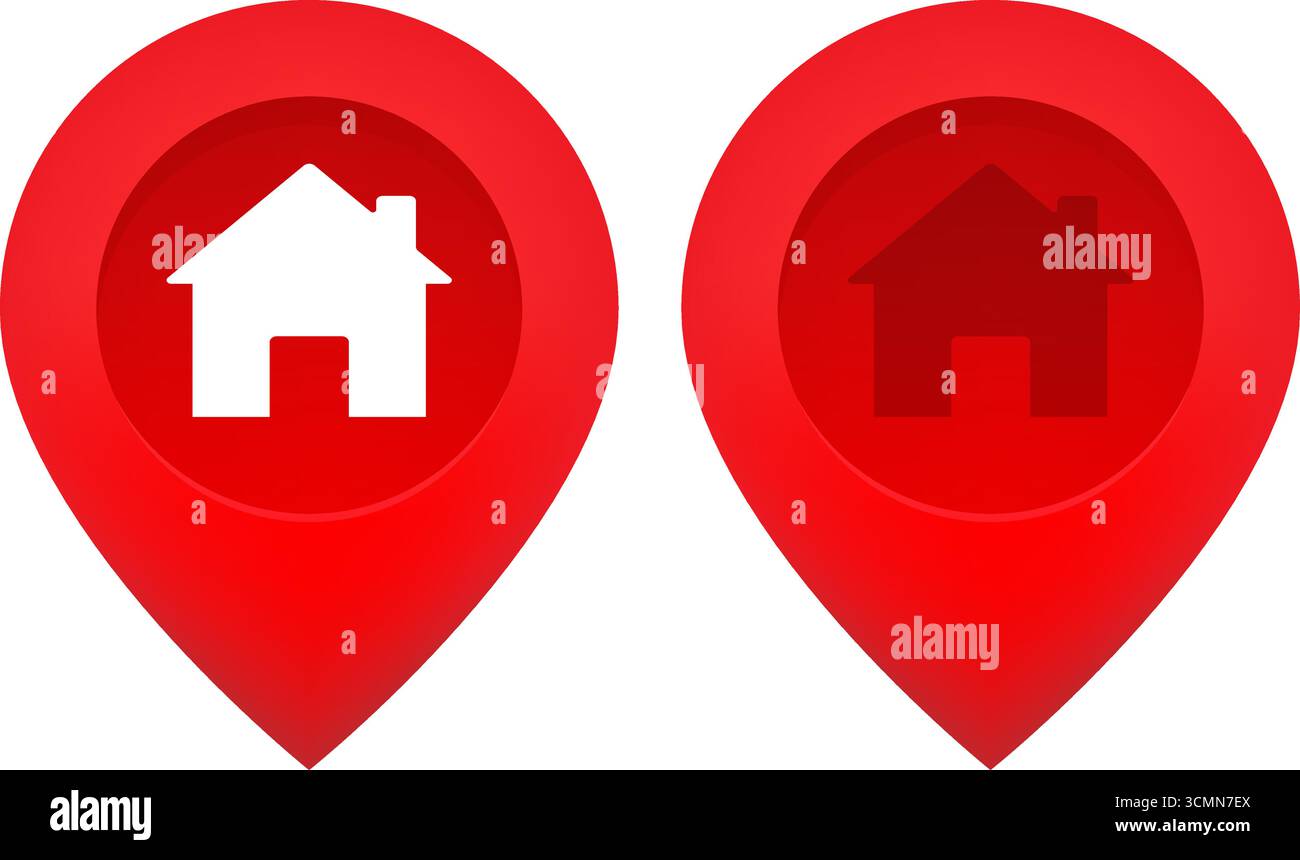 Puntini posizione iniziale su sfondo trasparente. Icone della mappa vettoriale per la progettazione dell'interfaccia utente, le applicazioni di navigazione o il Web Illustrazione Vettoriale