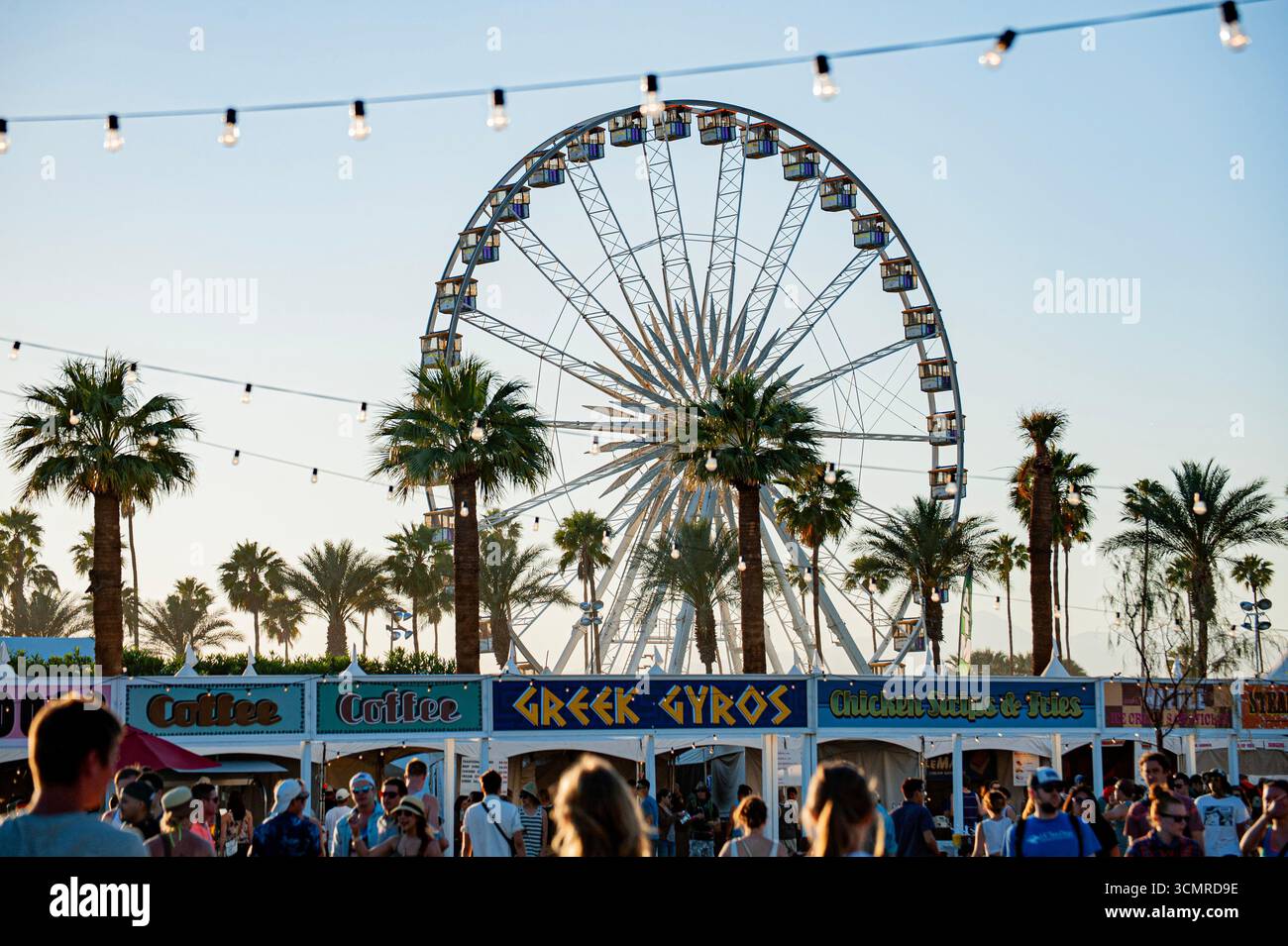 Coachella Valley Music Festival e festa nel deserto vicino a Palm Springs, California. Foto Stock