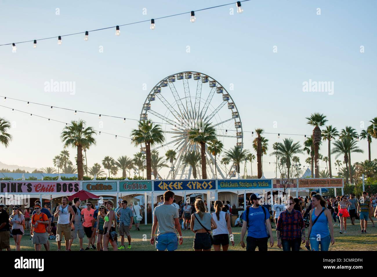 Coachella Valley Music Festival e festa nel deserto vicino a Palm Springs, California. Foto Stock