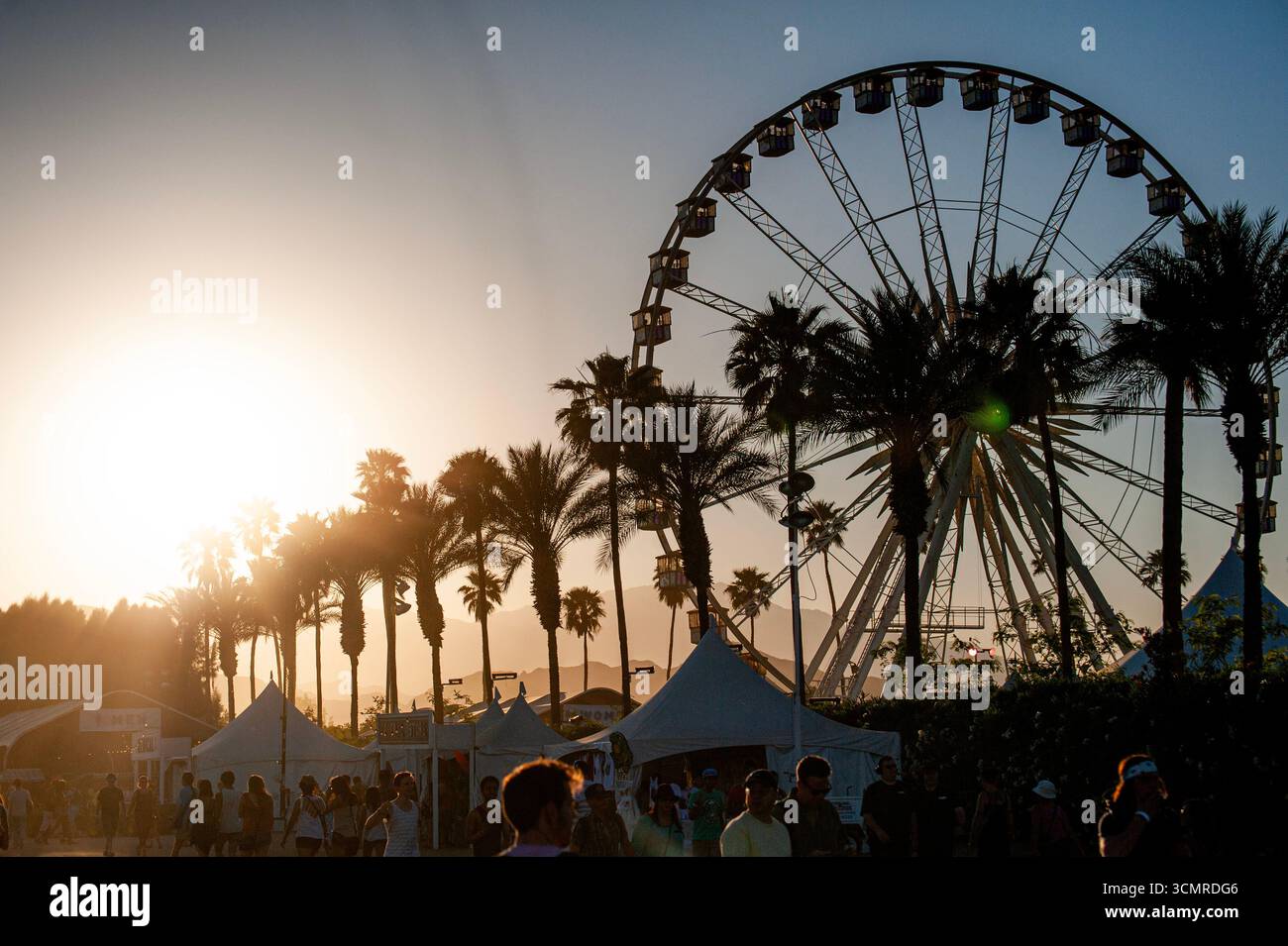 Coachella Valley Music Festival e festa nel deserto vicino a Palm Springs, California. Foto Stock