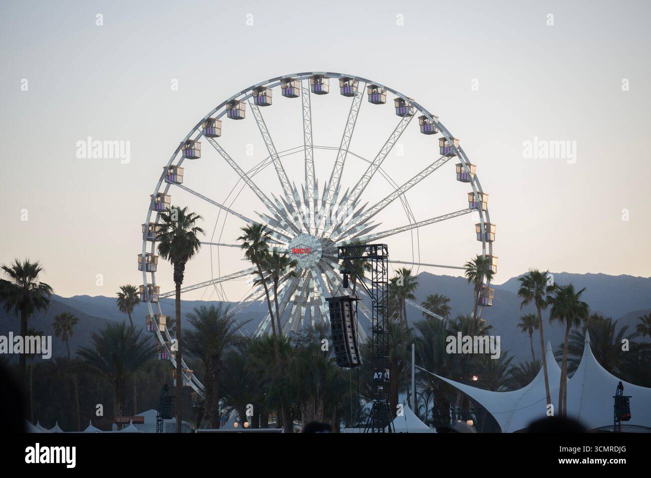 Coachella Valley Music Festival e festa nel deserto vicino a Palm Springs, California. Foto Stock
