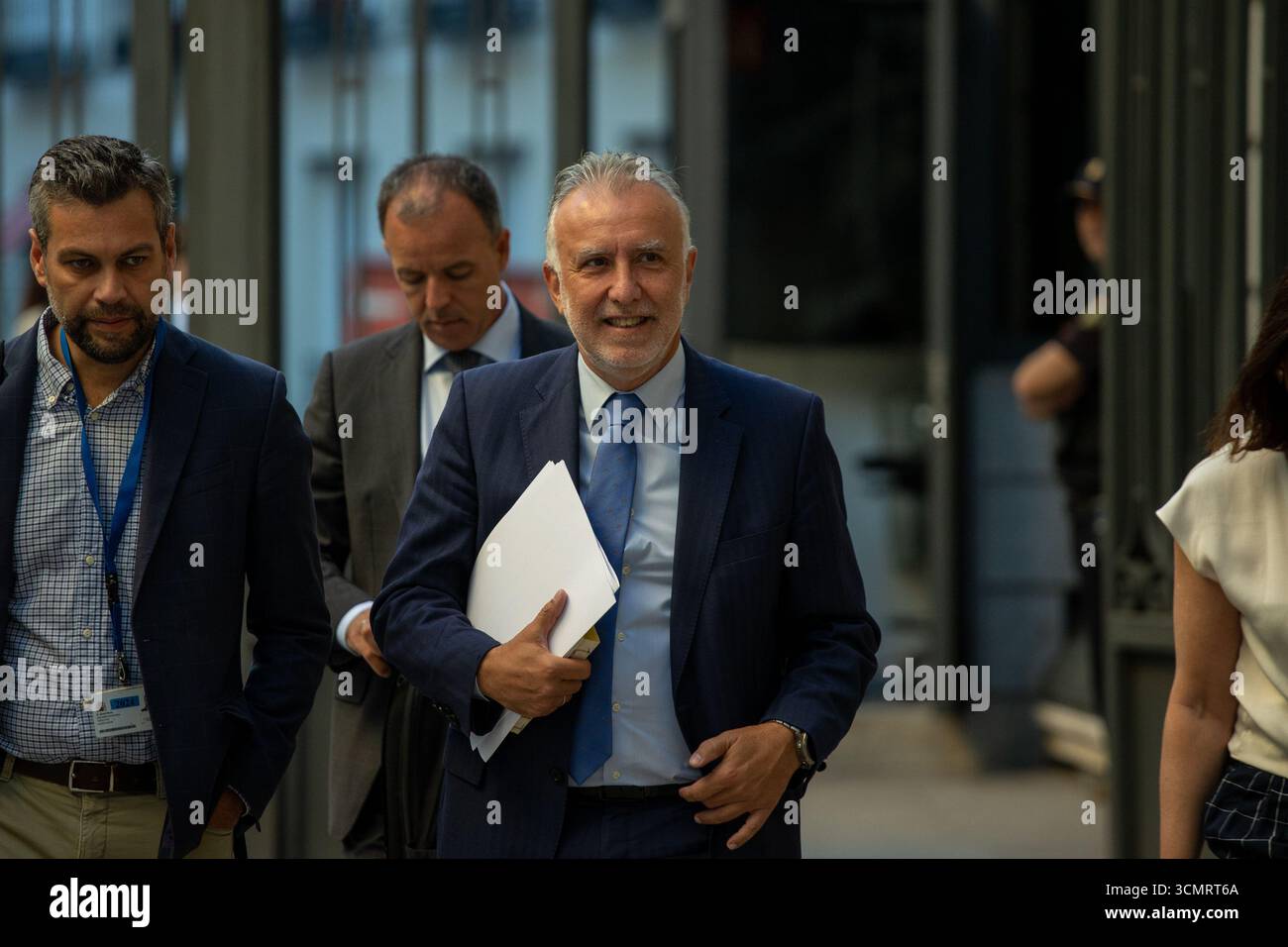 Madrid, Spagna. 17 settembre 2025. Ángel Víctor Torres, Ministro della politica territoriale e della memoria democratica, partecipa alla sessione plenaria del Congresso dei deputati e risponde alle domande durante la sessione di supervisione parlamentare del governo. Crediti: D. Canales Carvajal/Alamy Live News Foto Stock