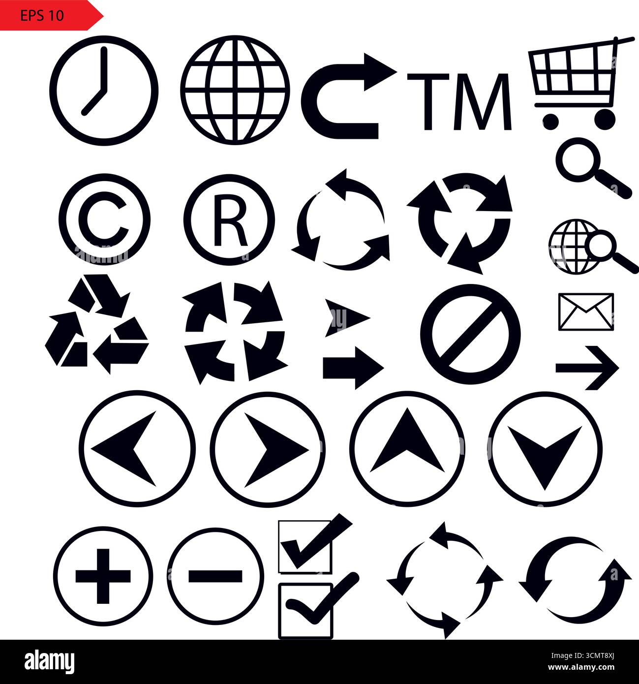 Serie di frecce vettoriali. Icona del vettore freccia. Freccia. Raccolta di frecce vettoriali Illustrazione Vettoriale