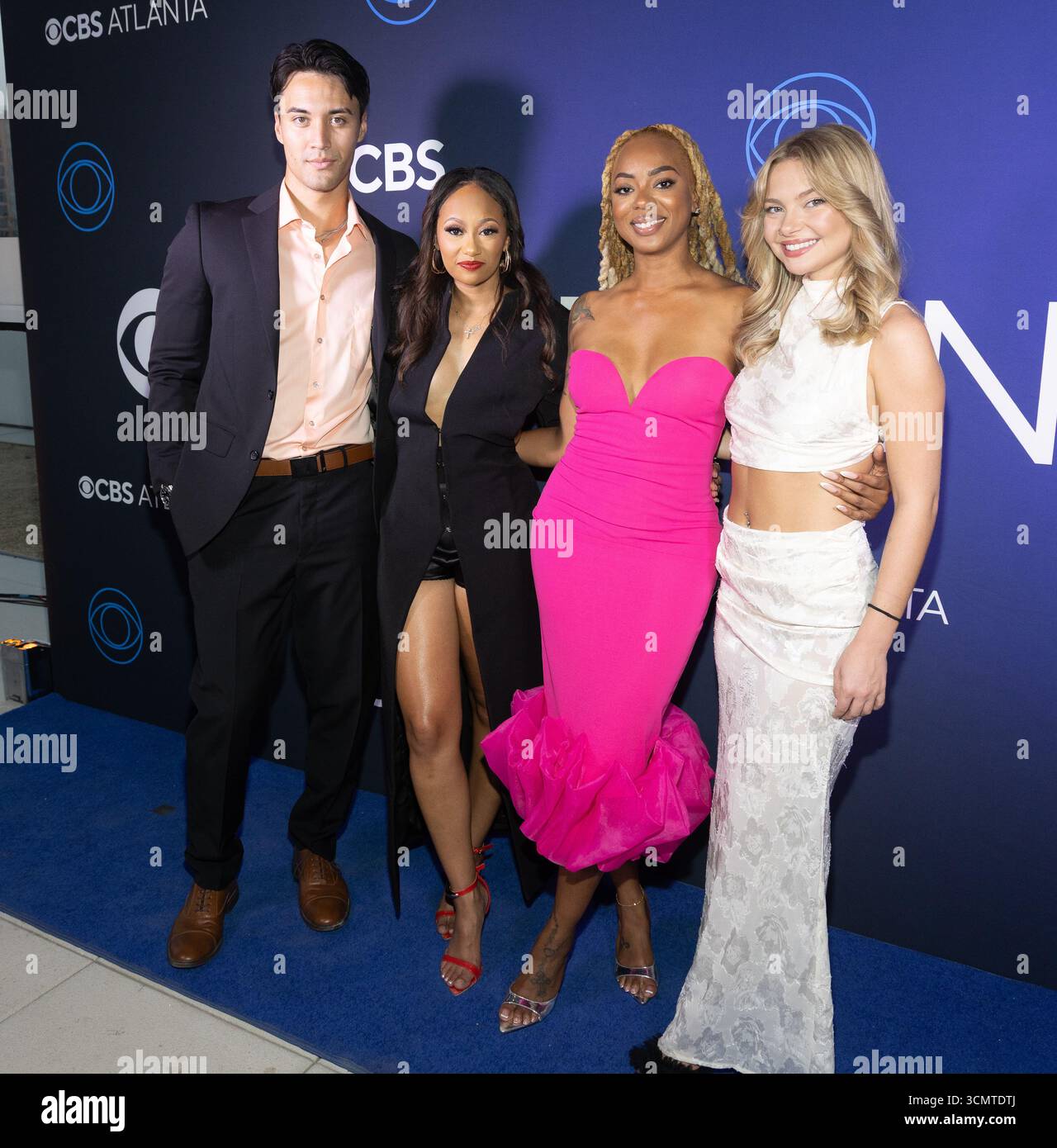 Atlanta, Stati Uniti. 16 settembre 2025. 16 settembre 2025; Atlanta, GA, Stati Uniti; Zach Cornell, Chelsie Baham, Mickey Lee e Katherine Woodman partecipano al CBS Atlanta Fest al RETREAT by the Gathering Spot. (Foto di Lawrence Cooper/Sipa USA) credito: SIPA USA/Alamy Live News Foto Stock