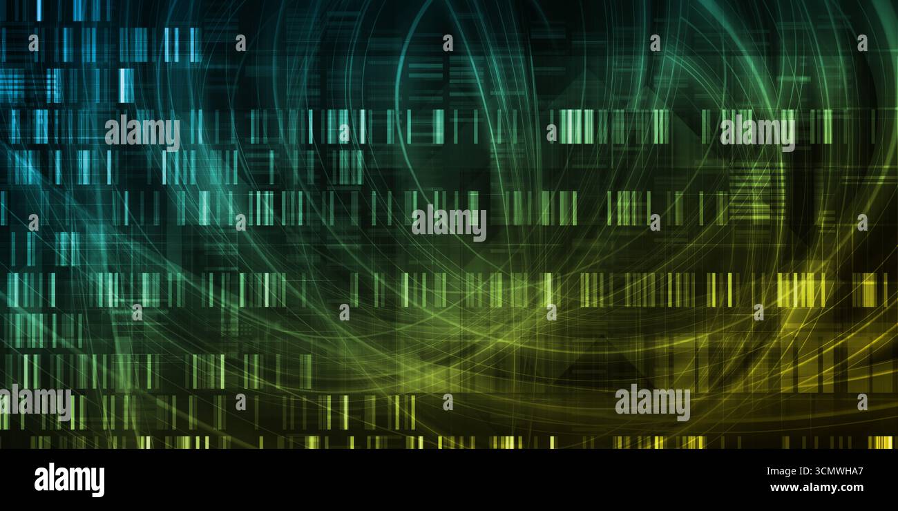 Genetica Medica o DNA genetico immagine astratta Foto Stock