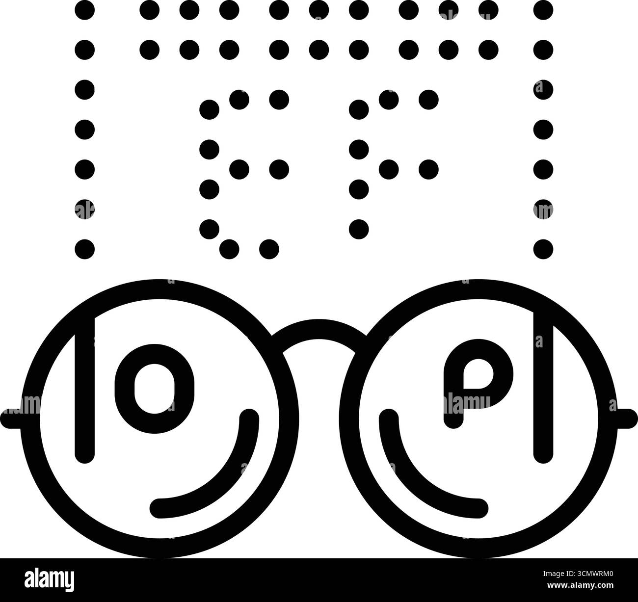 Icona per la correzione della visione, visione Illustrazione Vettoriale