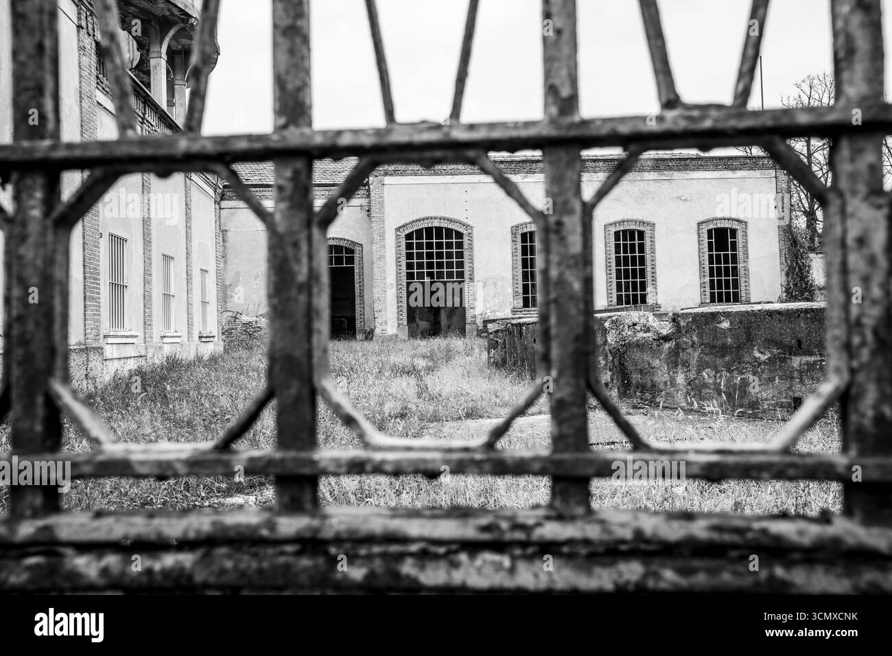 Crespi d'Adda è un villaggio italiano patrimonio dell'umanità dell'UNESCO, costruito alla fine del XIX secolo come città operaia modello con una fabbrica, case pulite e co Foto Stock