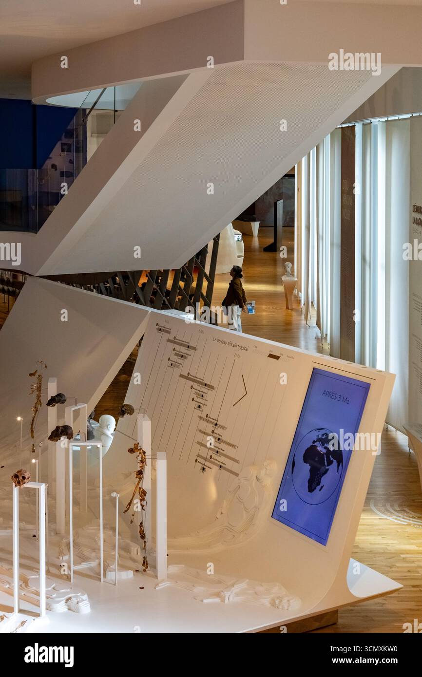 Parigi, Francia. 16 settembre 2025. Dettagli del Musée de l'Homme. Per celebrare il suo decimo anniversario, il Musée de l'Homme invita la stampa a un'esclusiva anteprima dietro le quinte e a un nuovo spazio per famiglie il 16 settembre. Foto Stock