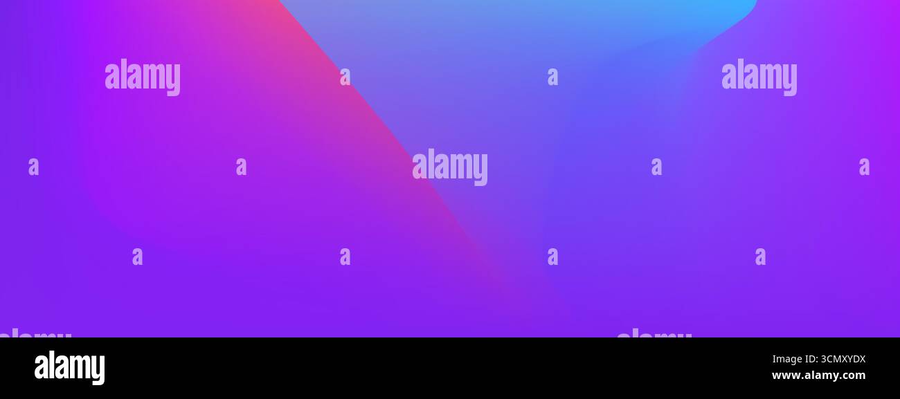 Sfondo a gradazione rosa iridescente con gradiente olografico arcobaleno ed effetti di luce pastello. Consistenza astratta dell'unicorno in ologramma blu viola grad Illustrazione Vettoriale