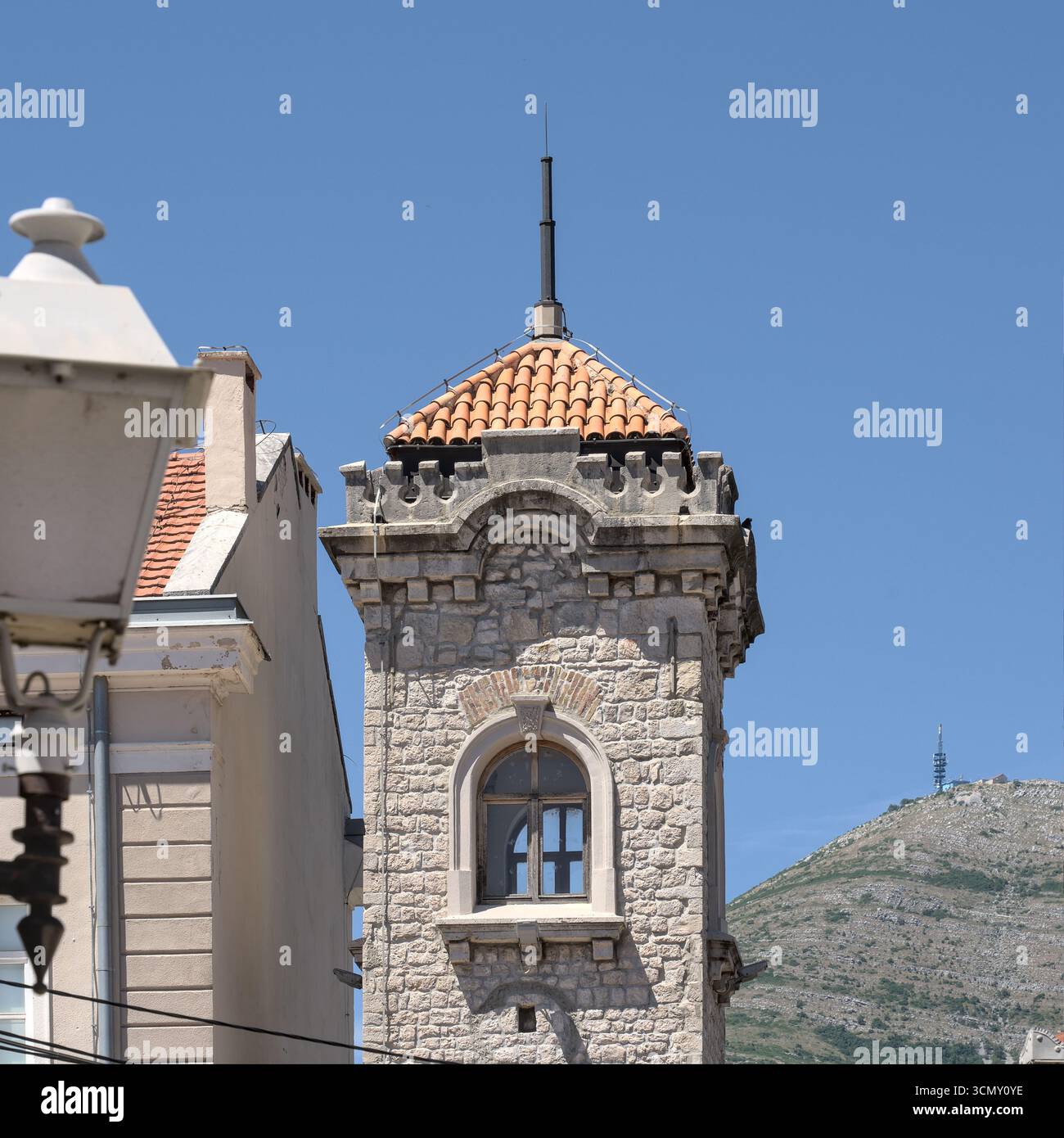 Bosnia-Erzegovina, Trebinje, centro di Trebinje: Torre dell'orologio Trebinje ("sahat kula") Foto Stock