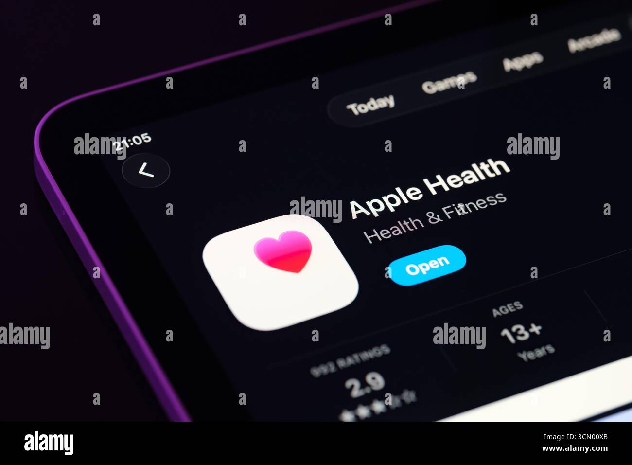 Logo Apple Health, app Apple Health Foto Stock