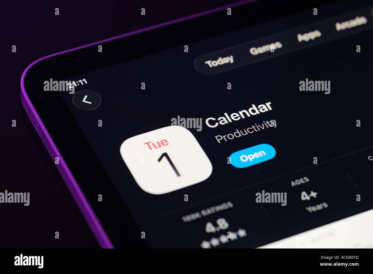 App Calendario Foto Stock
