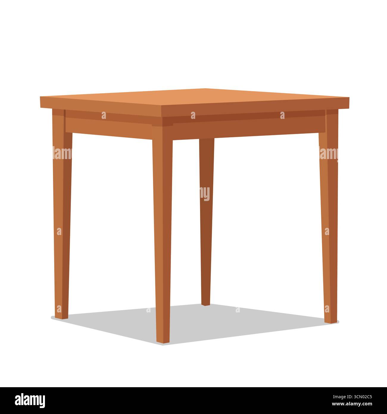 Illustrazione del vettore del tavolo da pranzo in legno Illustrazione Vettoriale