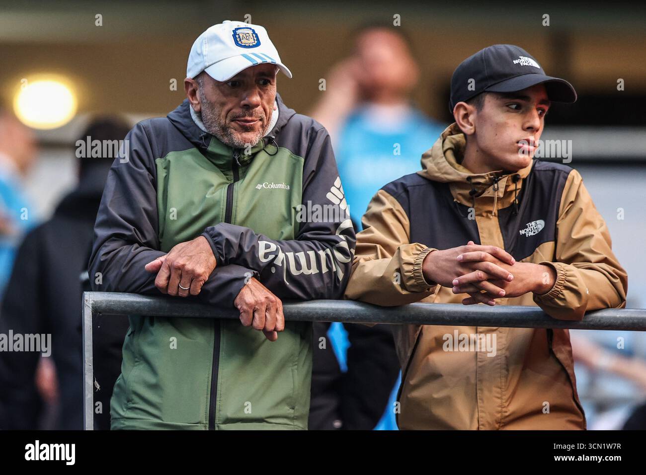 Tifosi del Napoli durante la fase MD1 di UEFA Champions League 2025/26 Manchester City vs Napoli League al City of Manchester Stadium, Manchester, Regno Unito, 18 settembre 2025 (foto di Alfie Cosgrove/News Images) Foto Stock