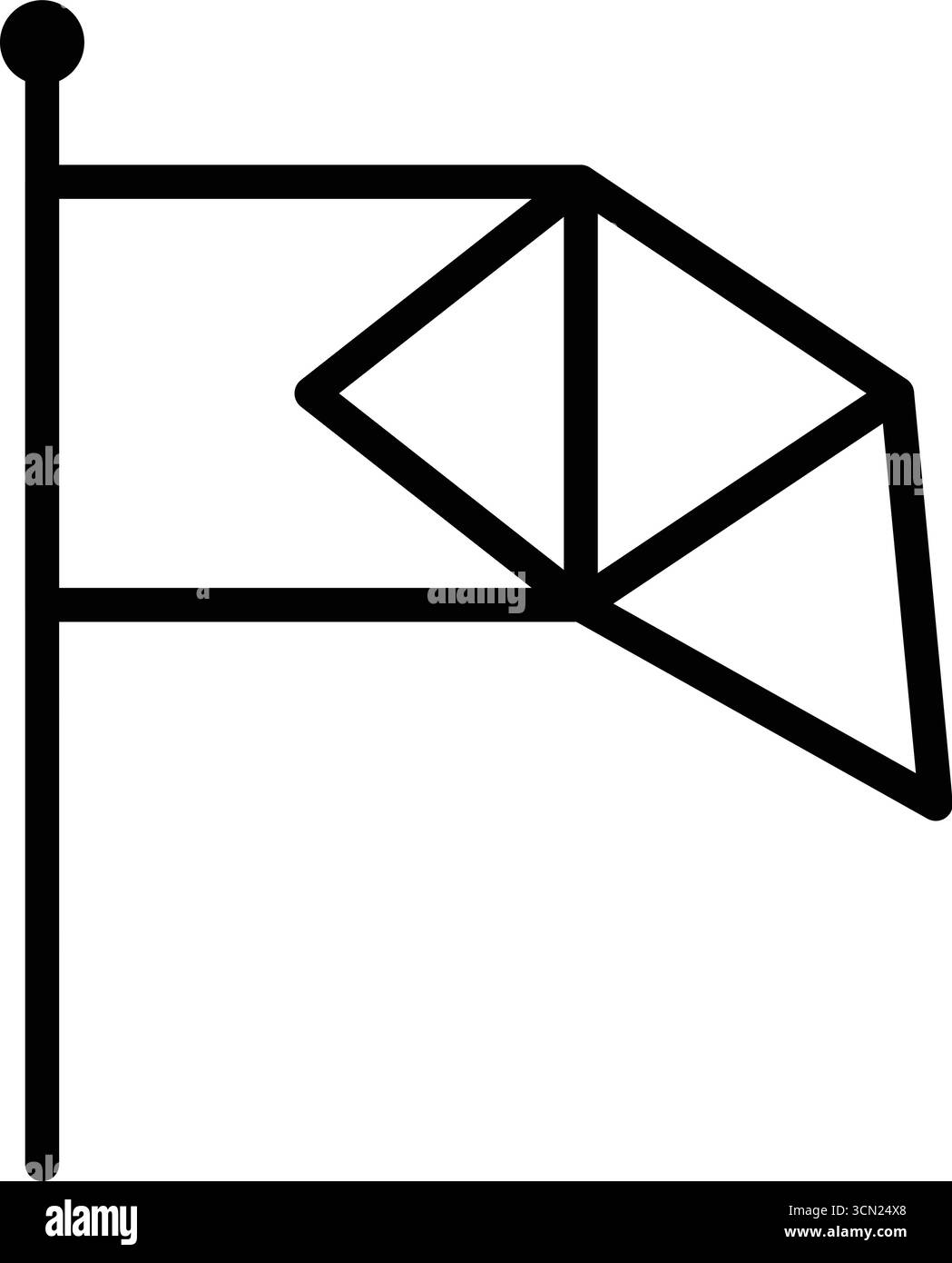 Immagine dell'icona della bandiera della corsa Illustrazione Vettoriale