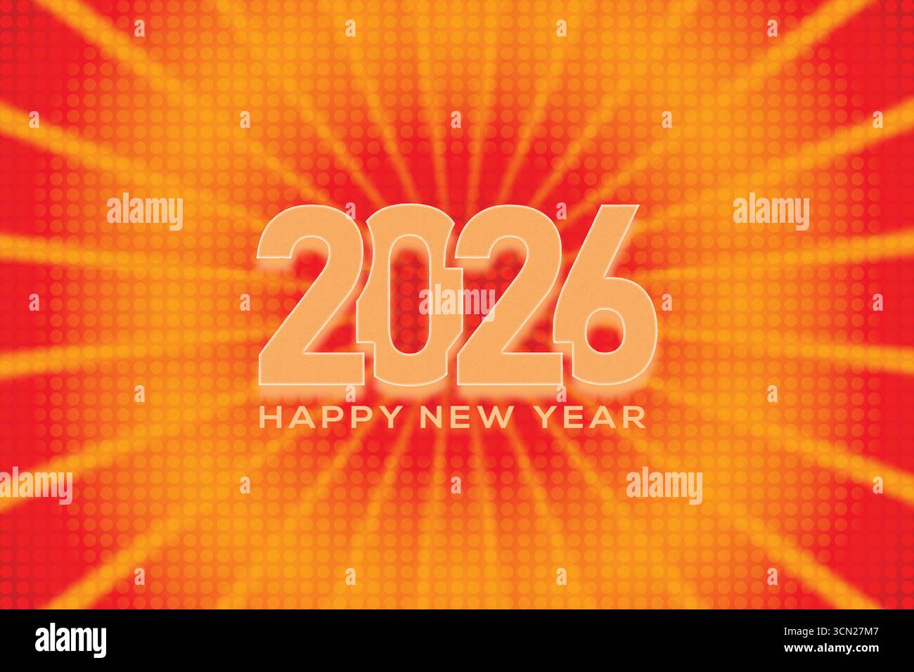 etichetta dorata anniversario 2026 con nastro Illustrazione Vettoriale