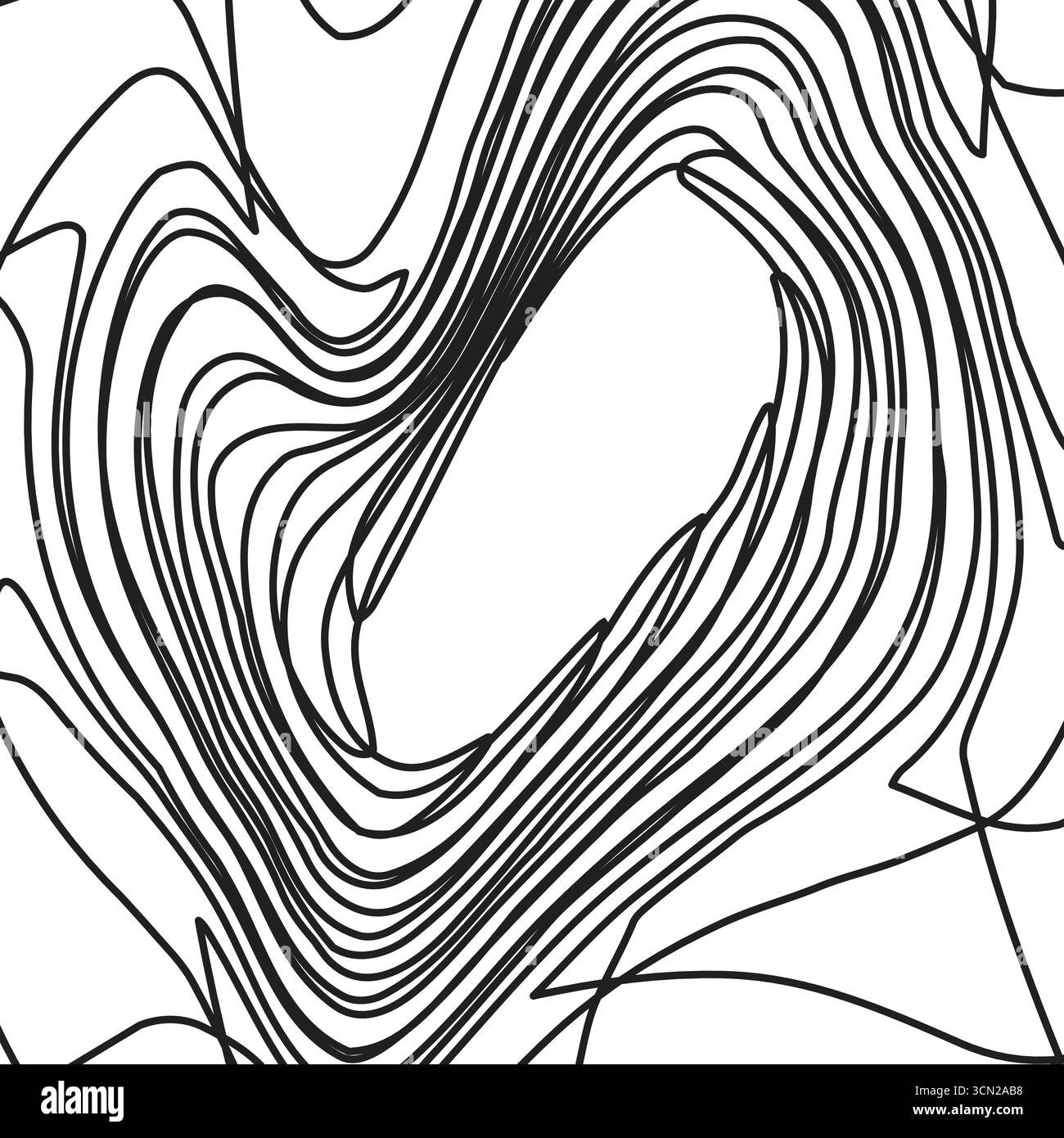logo vettoriale nero e bianco vortice Illustrazione Vettoriale