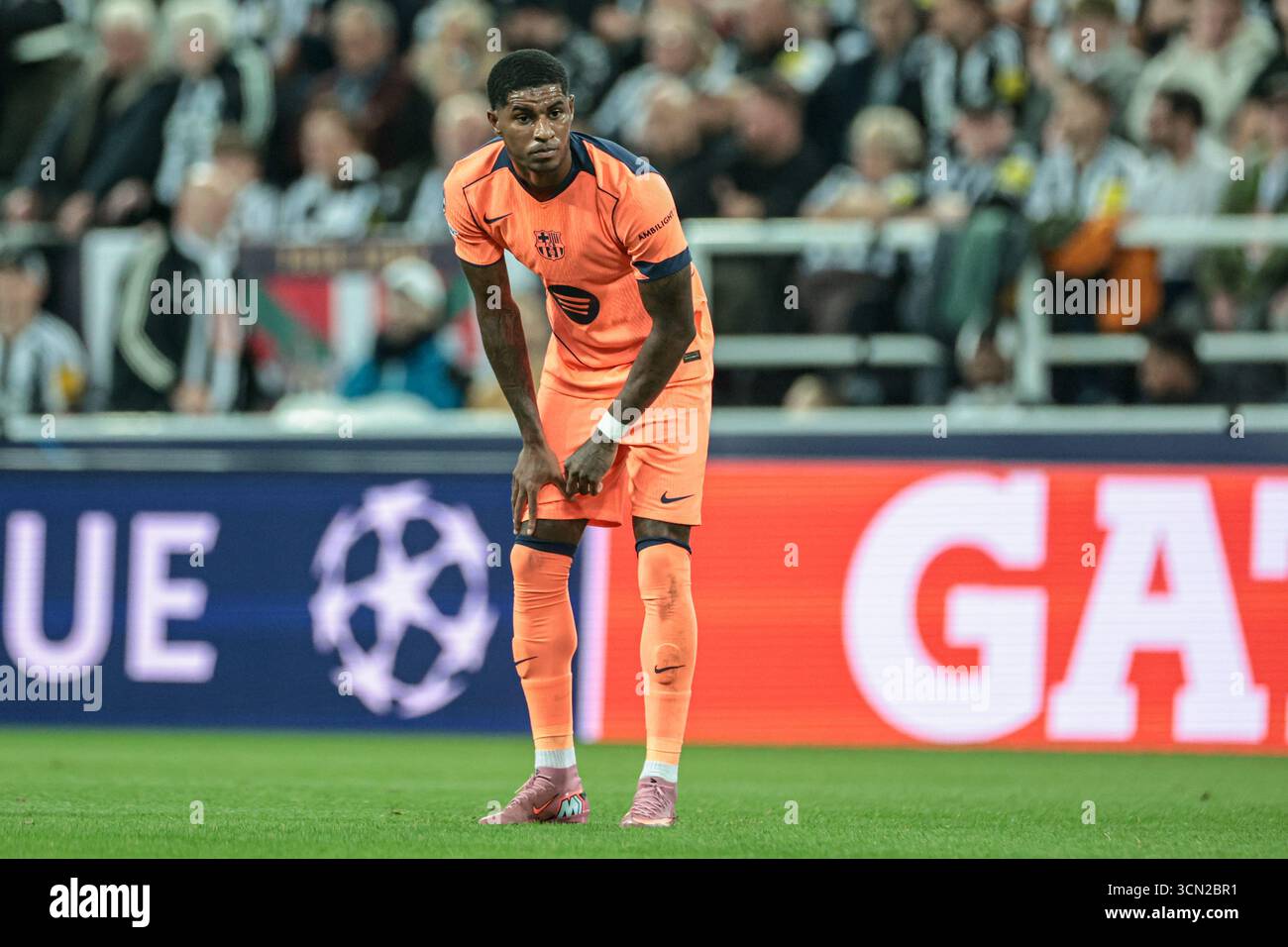 Marcus Rashford di Barcellona durante la UEFA Champions League 2025/26 fase MD1 Newcastle United vs Barcellona al St James's Park, Newcastle, Regno Unito, 18 settembre 2025 (foto di Mark Cosgrove/News Images) Foto Stock