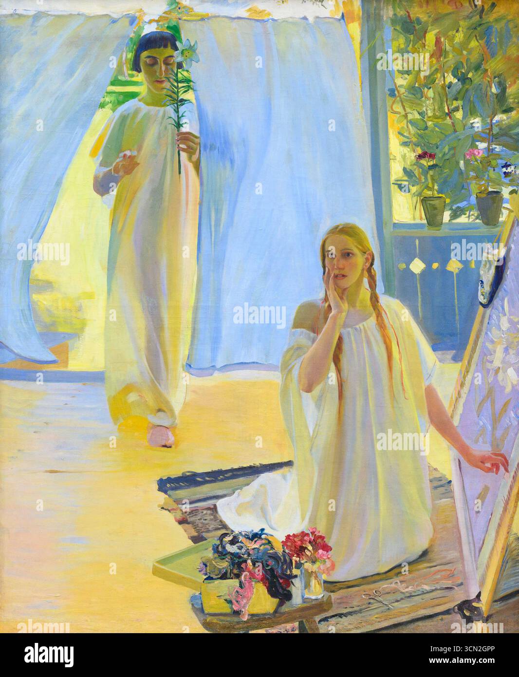 Terrazza, Annunciazione. (1907/8) di Oleksandr Murashko (1875-1919). Foto Stock