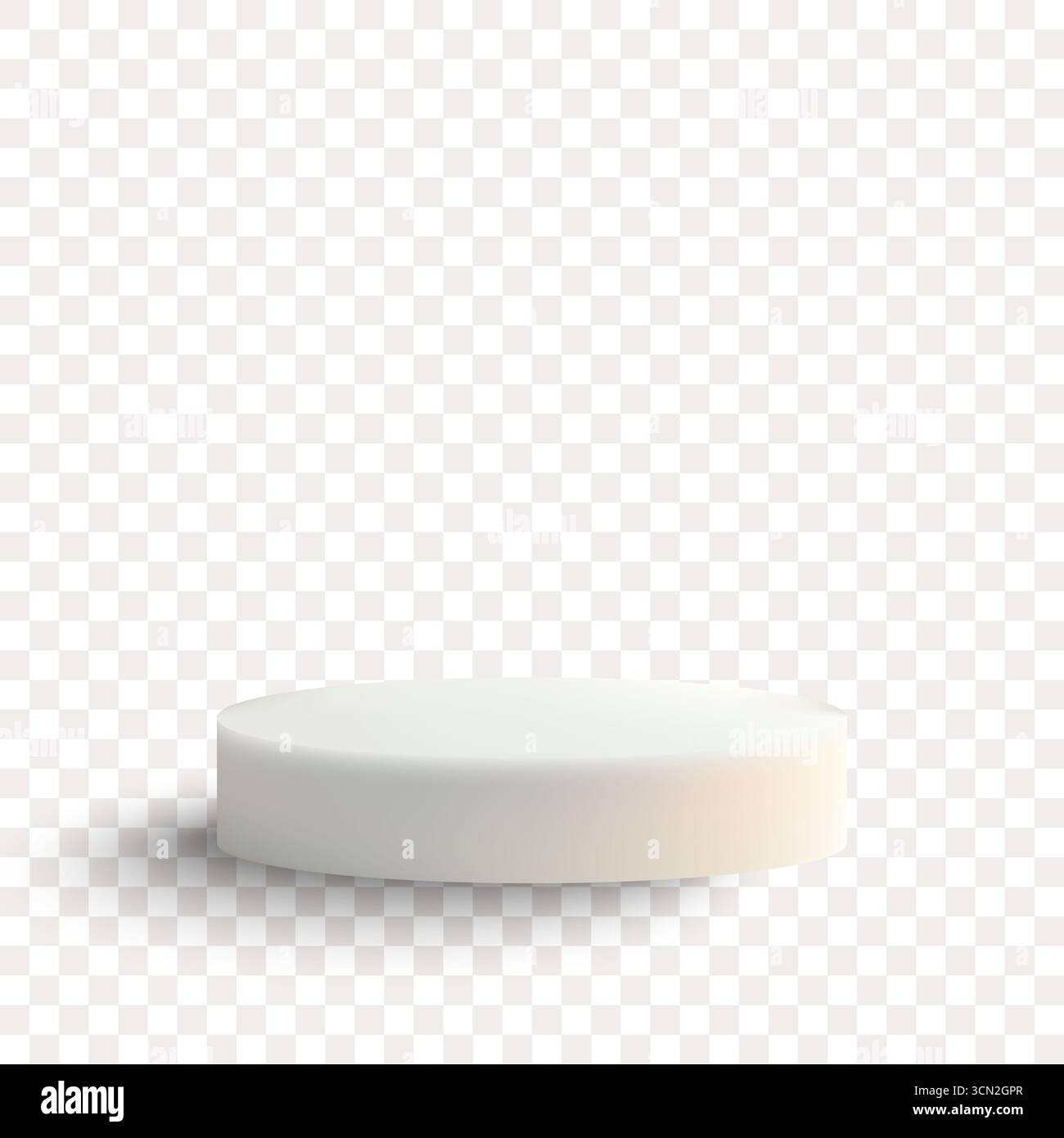 Podio 3D classico per la visualizzazione dei prodotti con ombre. Foto Stock
