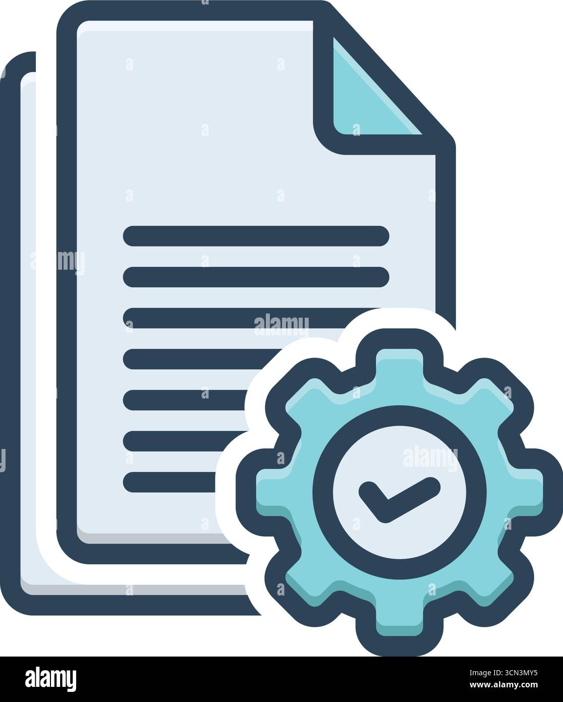 Icona per il controllo del documento, documento Illustrazione Vettoriale