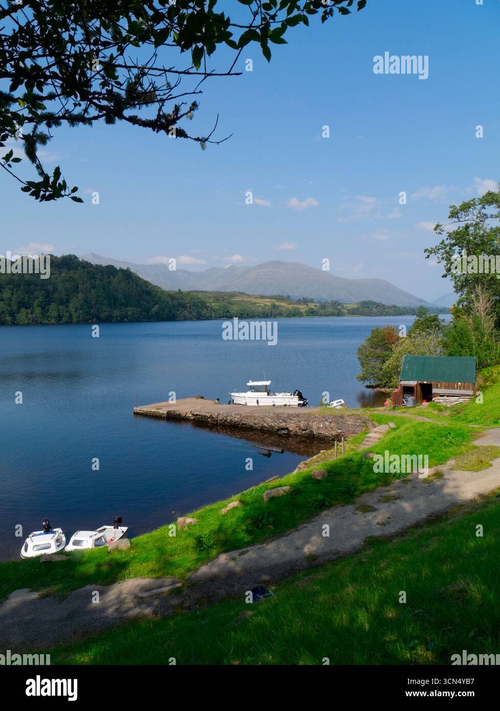 Vista panoramica da Portsonachan verso Ben Cruachan, Loch Awe, Argyll Foto Stock
