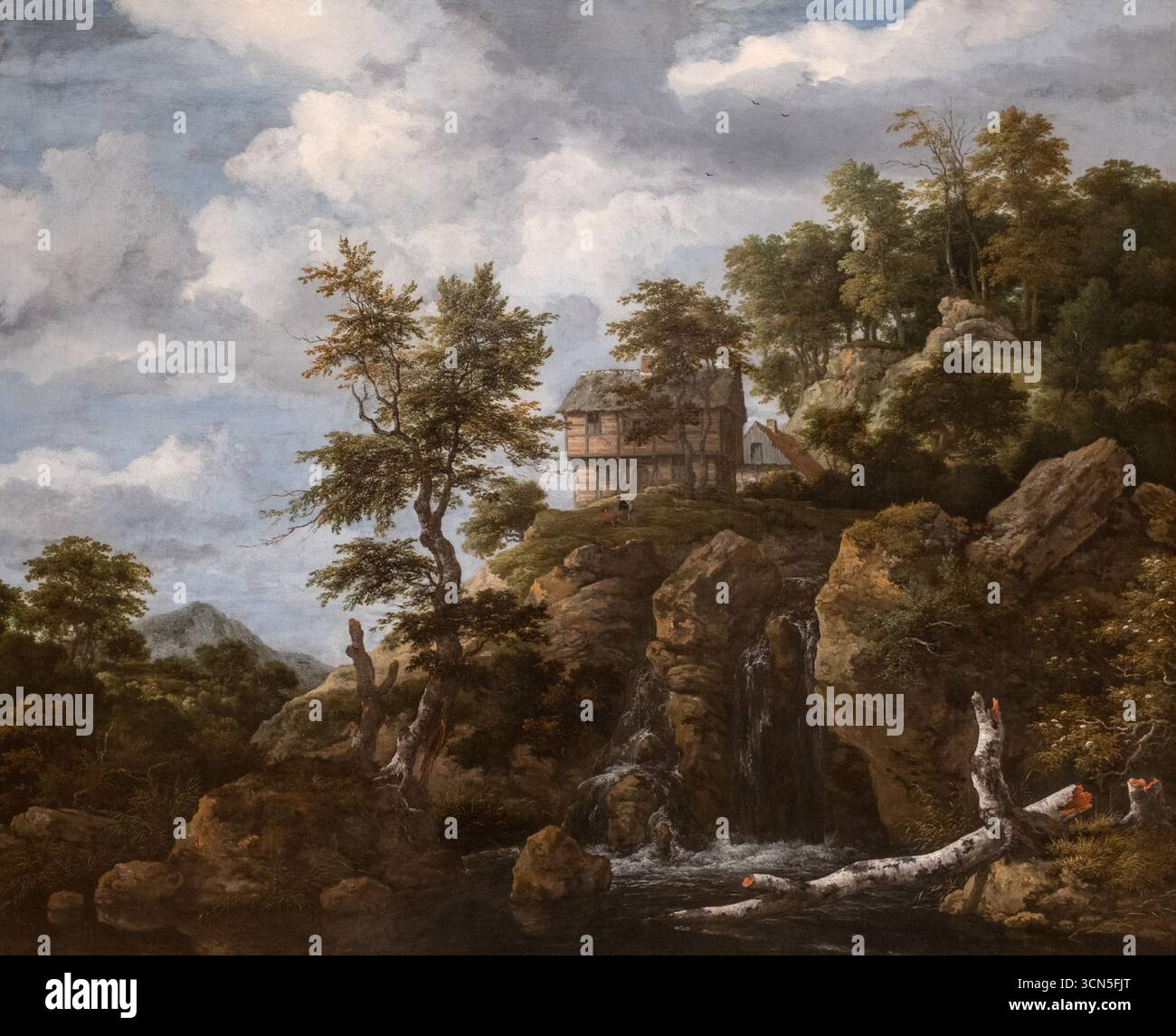 Paesaggio roccioso dipinto di Jacob Van Ruisdael 1628-1682 Foto Stock
