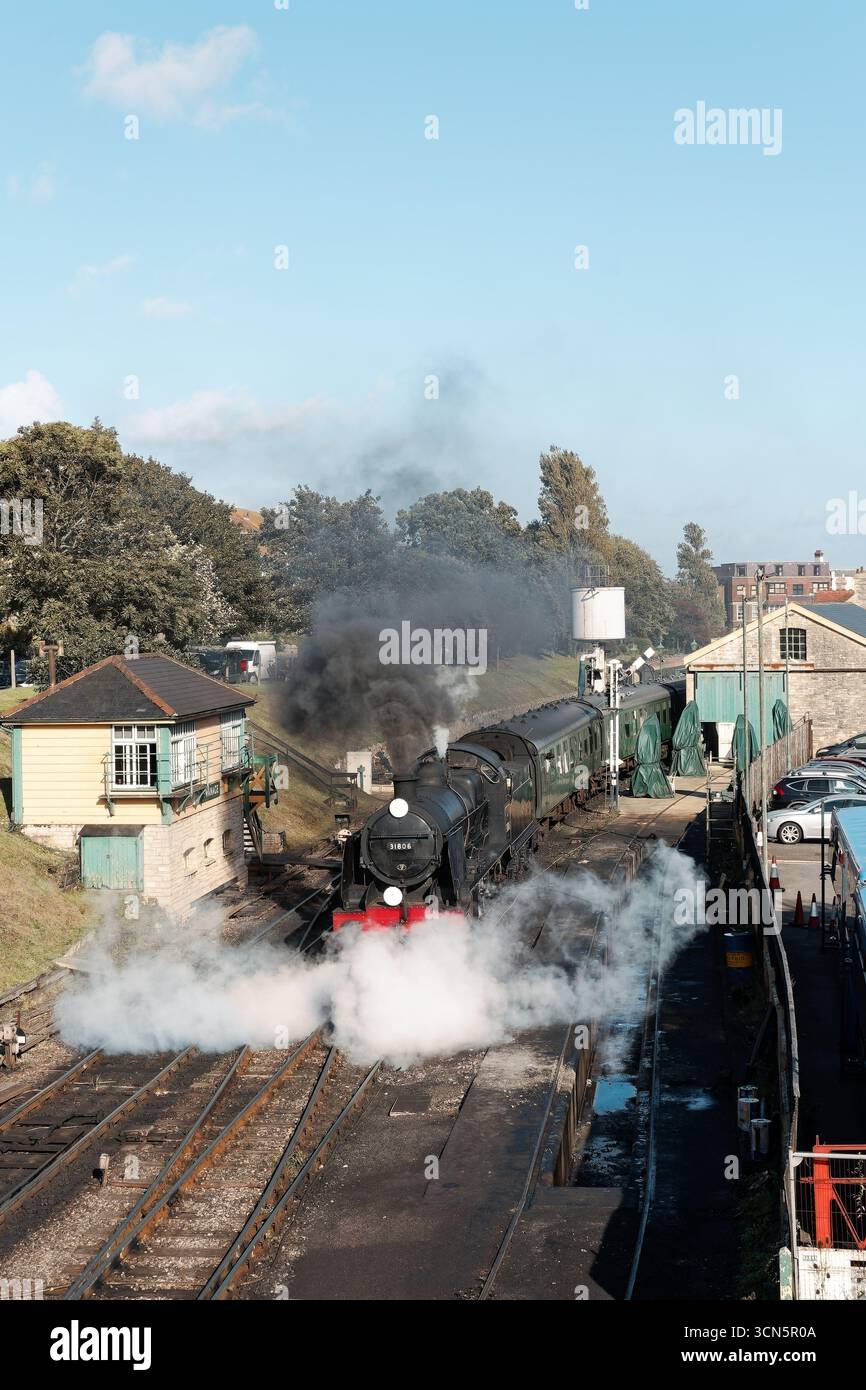 Gala autunnale a vapore della ferrovia Swanage Foto Stock