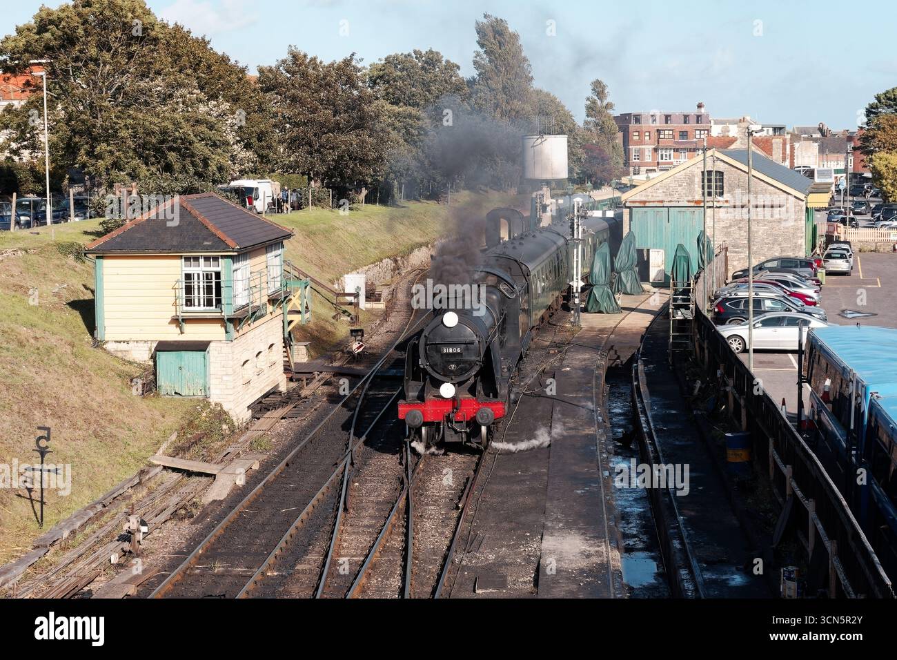 Gala autunnale a vapore della ferrovia Swanage Foto Stock