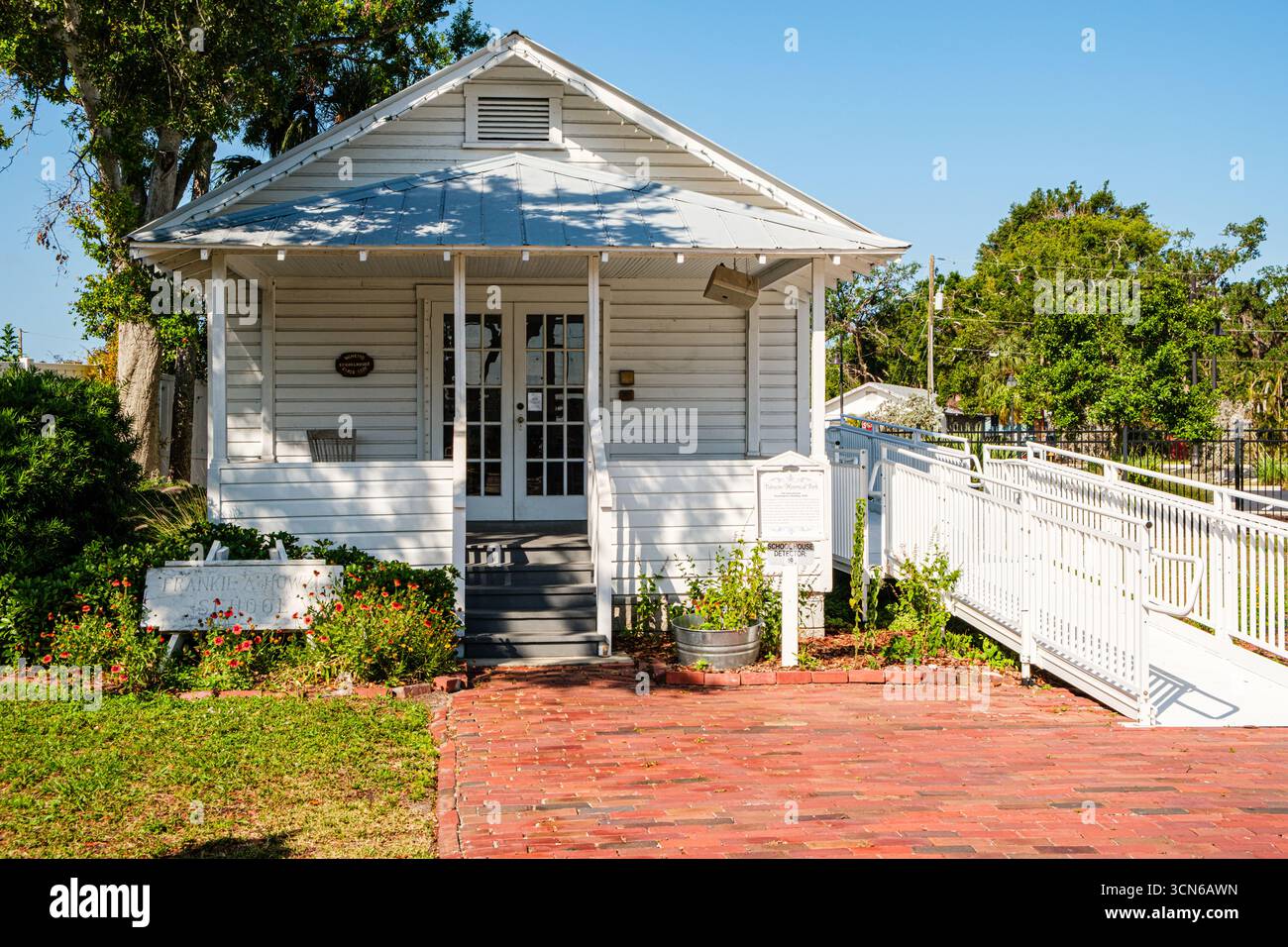 The Schoolhouse, Palmetto Historical Park, 10th Avenue, Palmetto, Florida Foto Stock