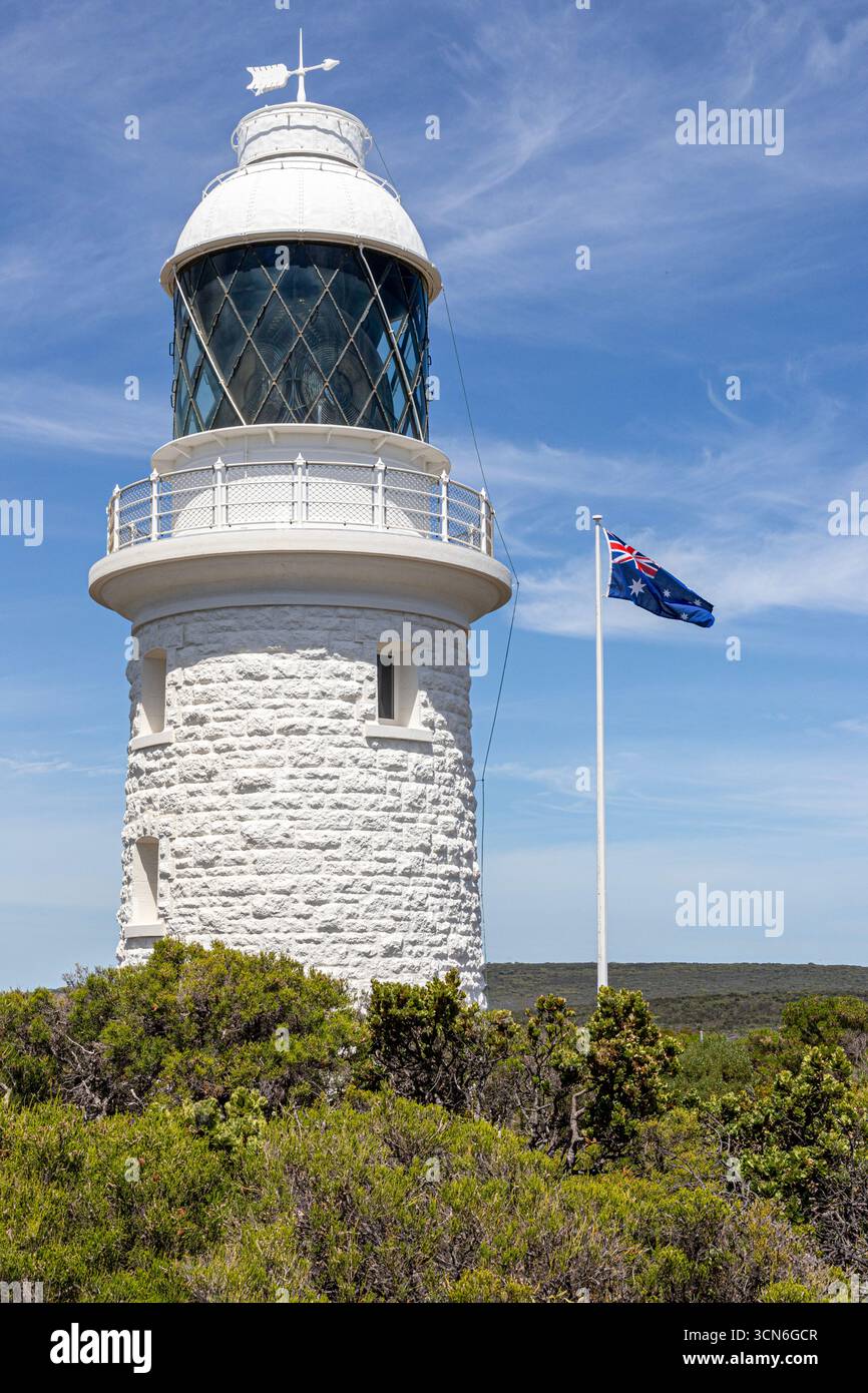 Il faro di Cape Naturaliste (costruito nel 1903) a Naturaliste, zona di Margaret River, Contea di Augusta nella regione SW dell'Australia Occidentale WA Foto Stock